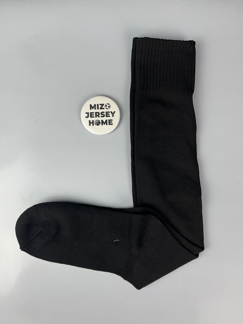 Black Knee Length Football Socks