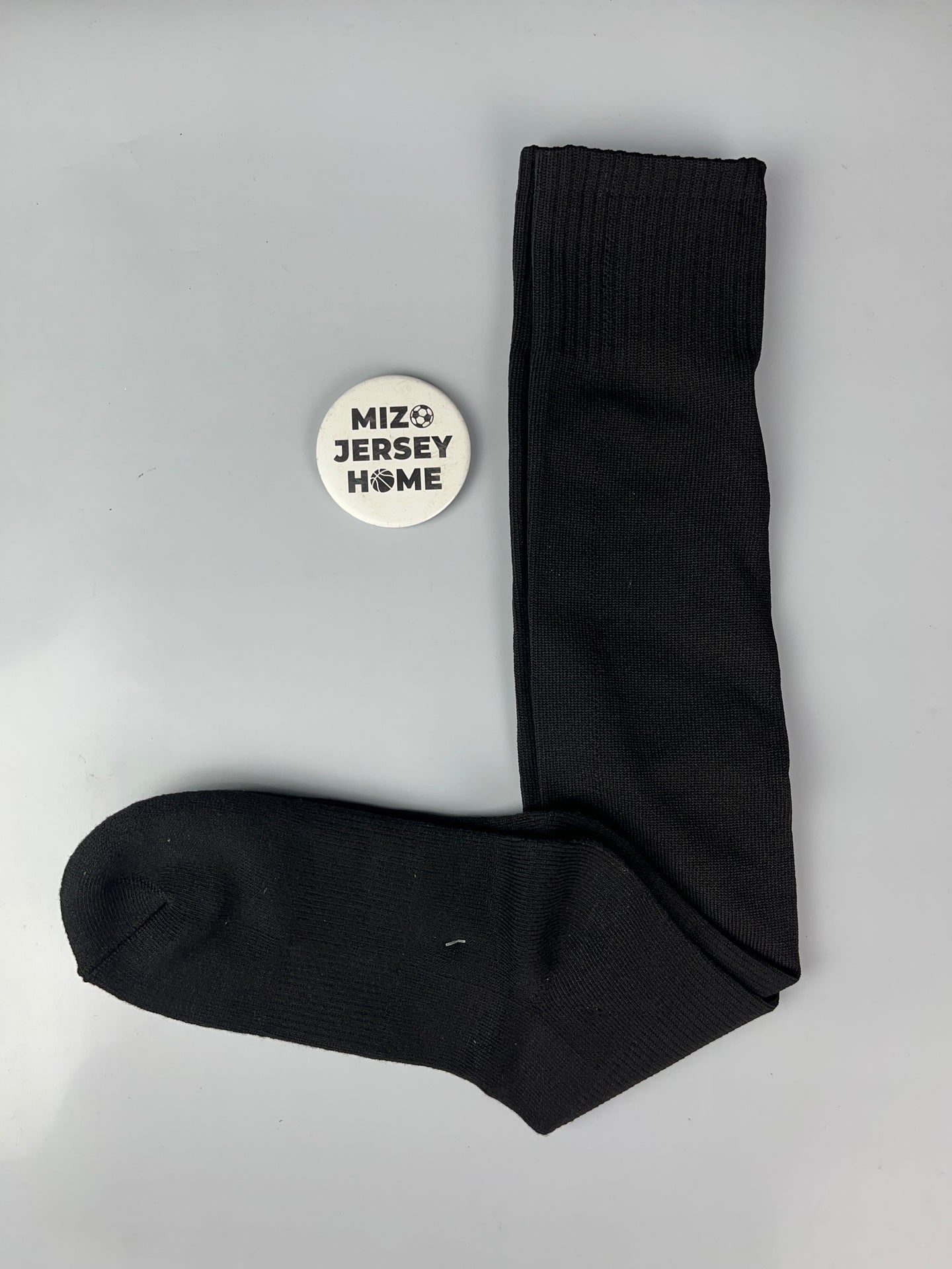 Black Knee Length Football Socks