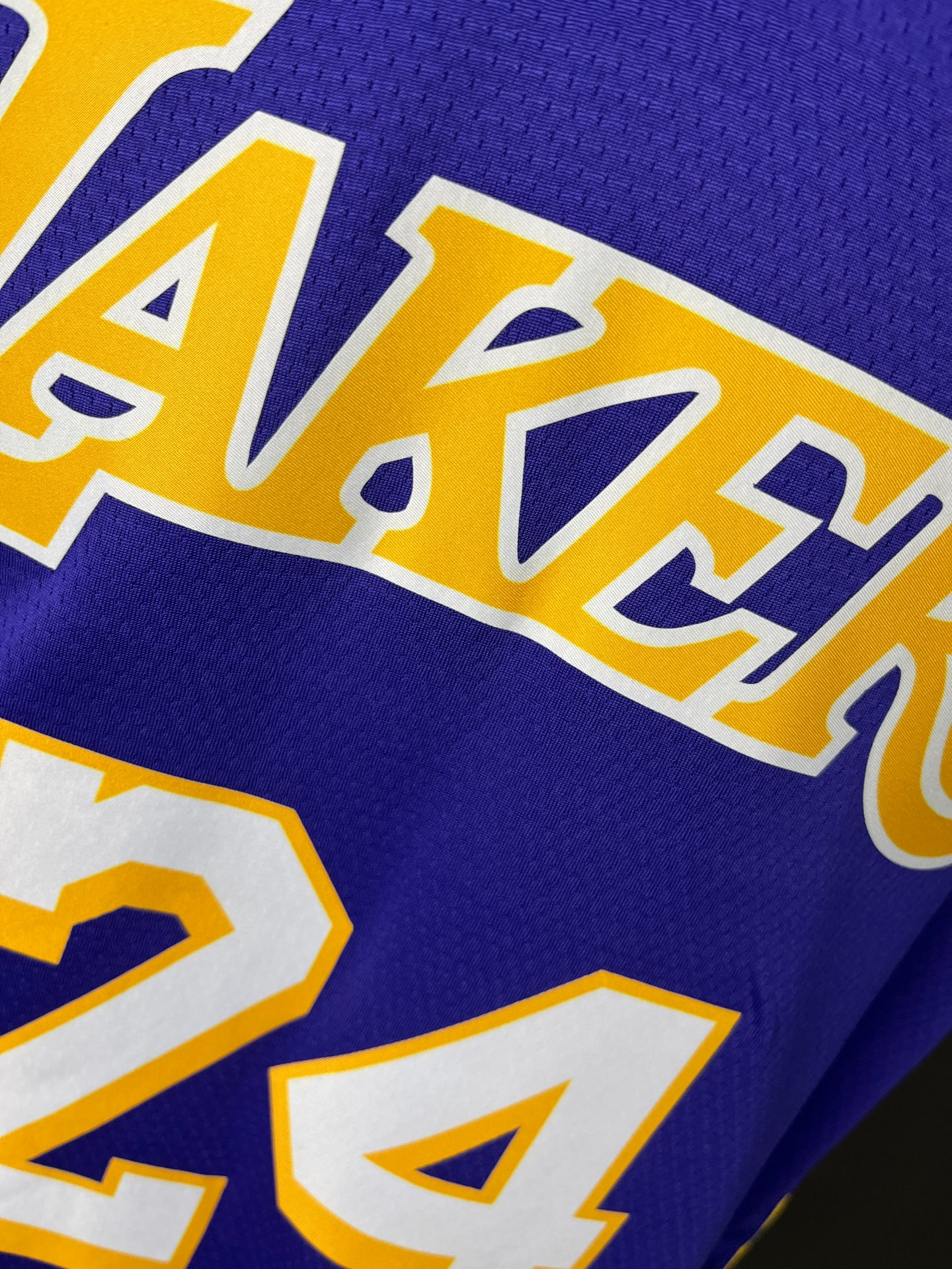 BRYANT 24 Purple Los Angeles Lakers Heat Pressed Edition NBA Jersey