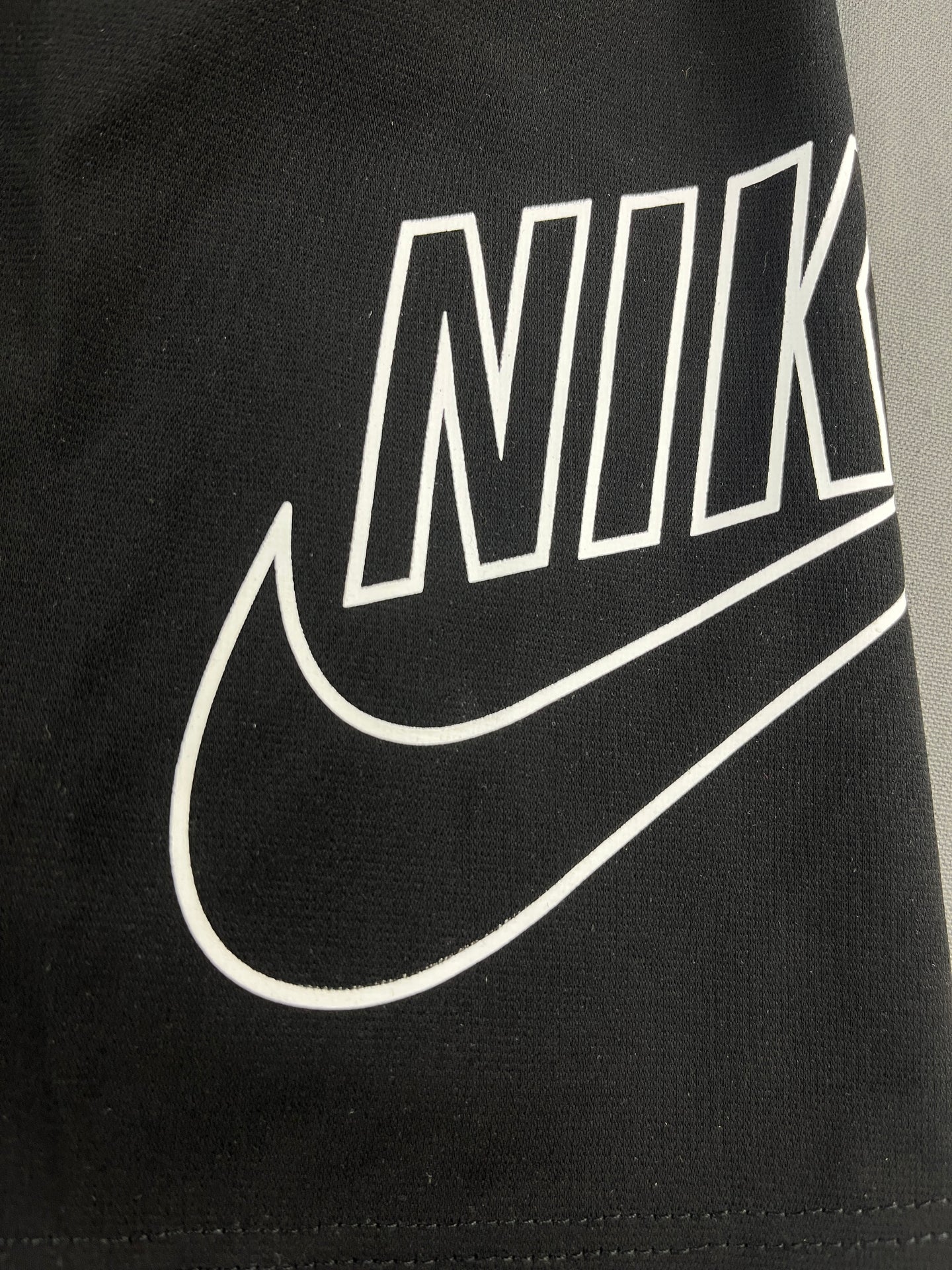 Nike Men’s Black Fleece Shorts – Logo Print