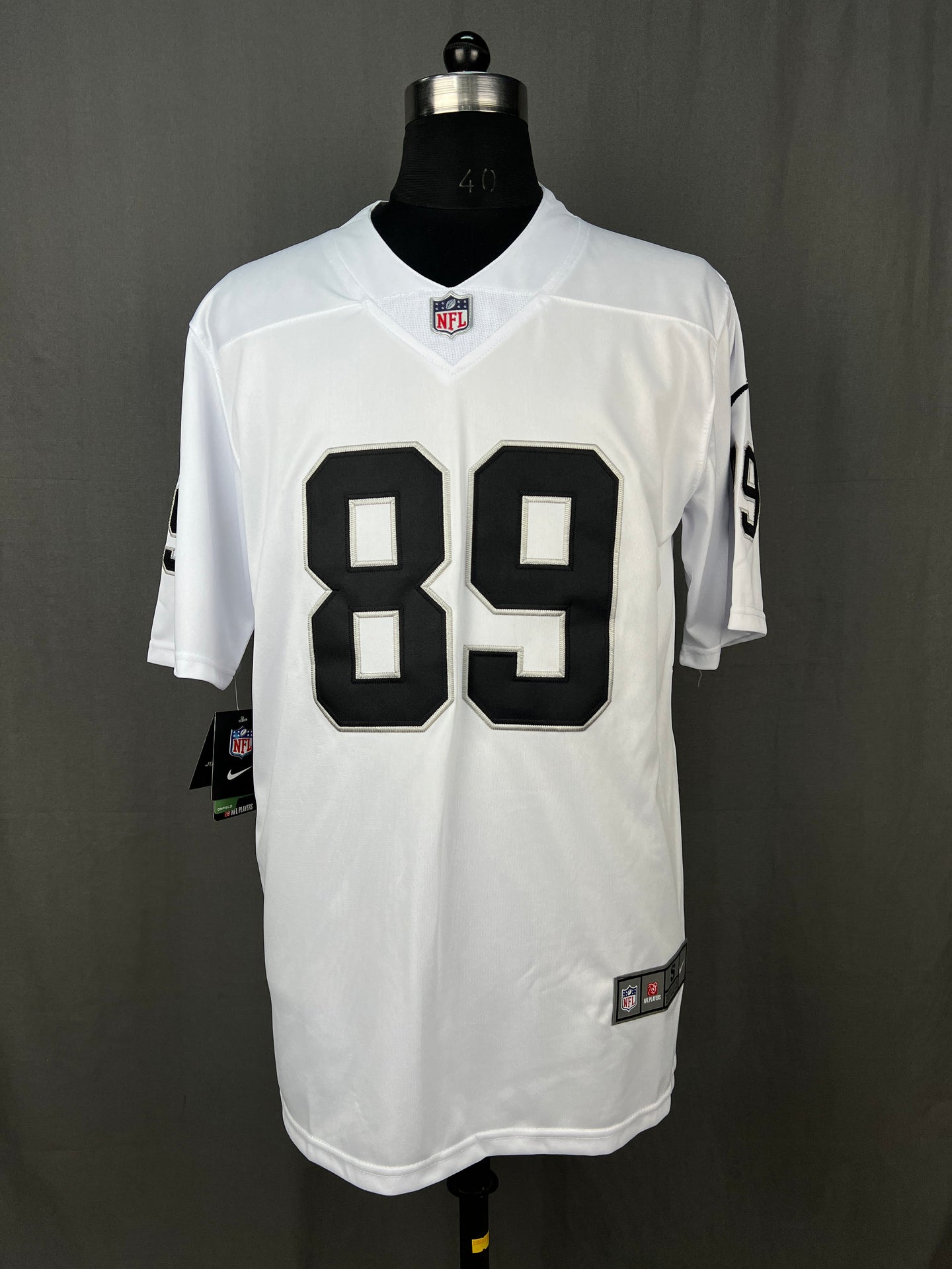 BOWERS 89 White Raiders NFL Jersey