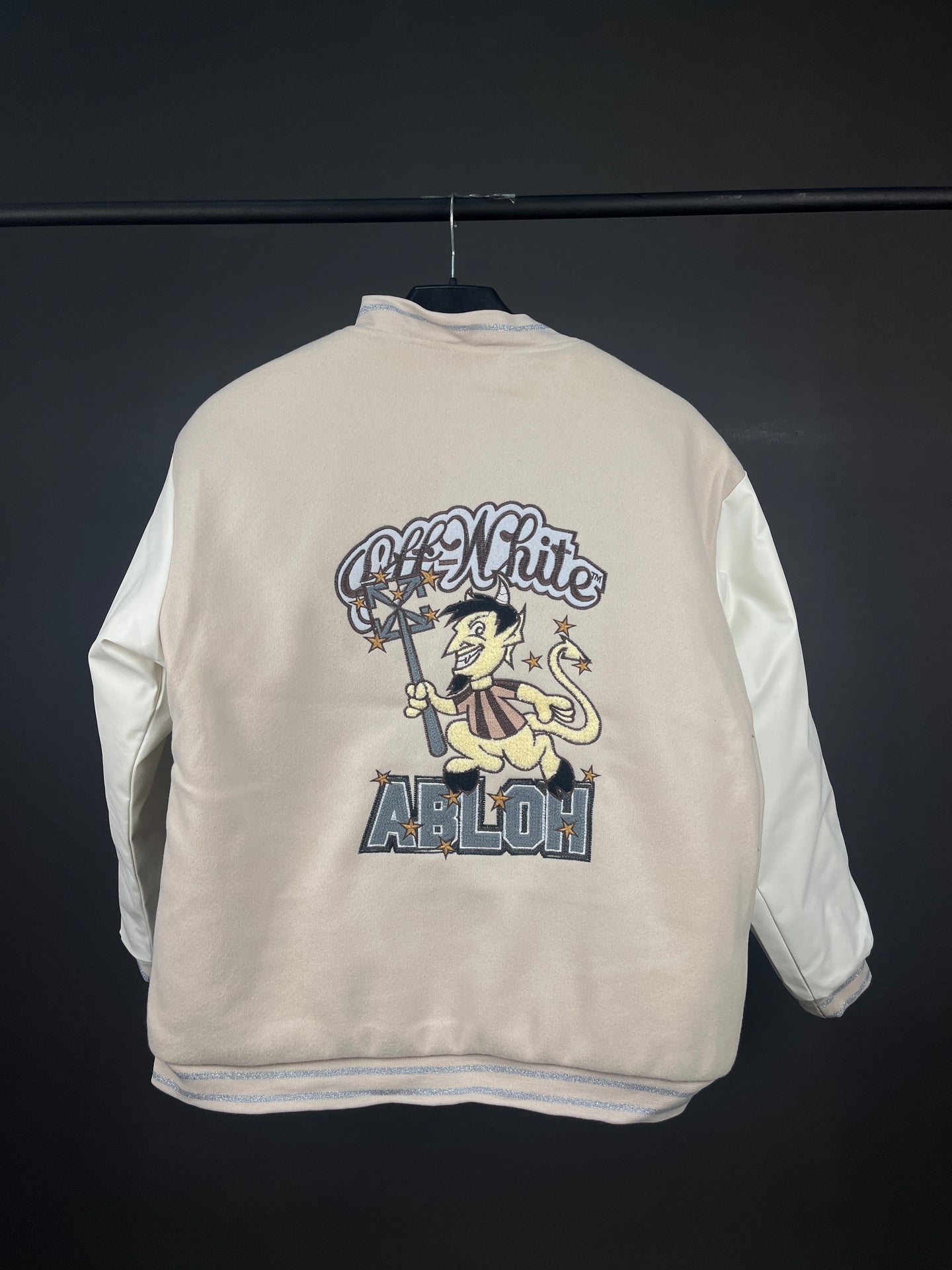 AC Milan Debut Off White Varsity Jacket