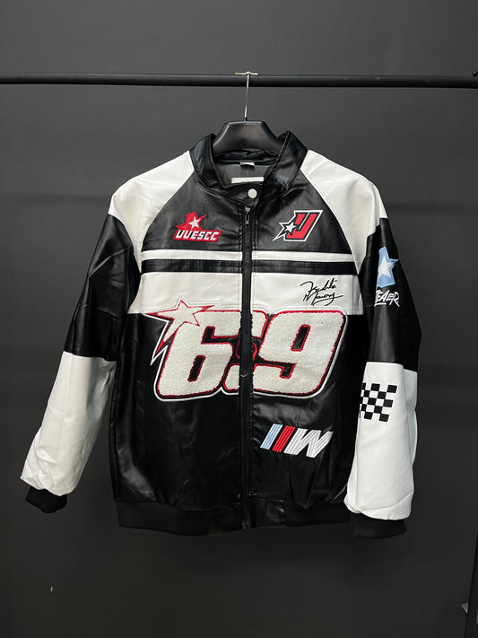 Retro Racing Team Jacket Black/White