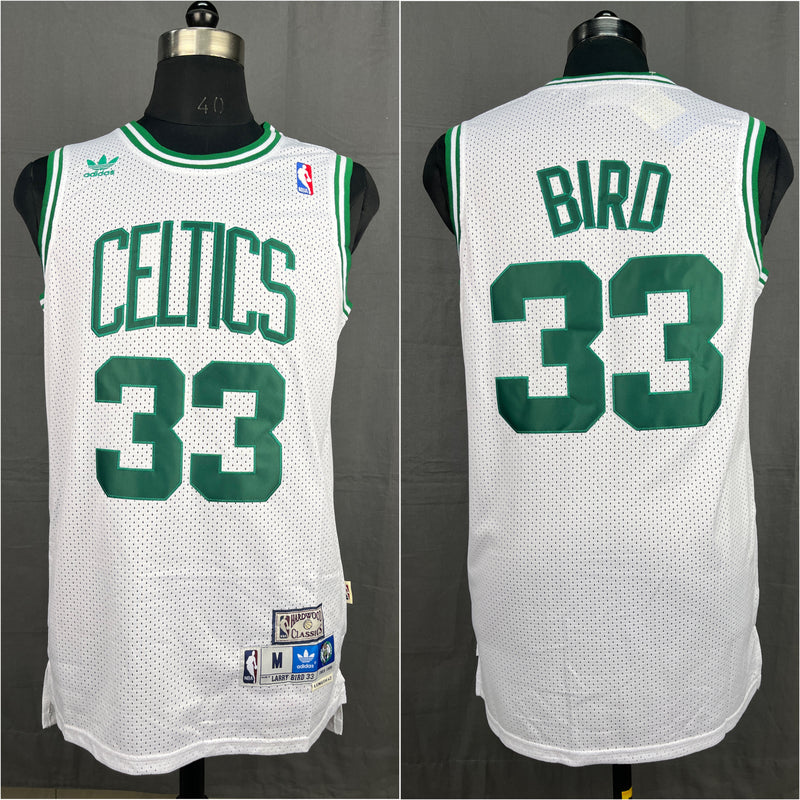Bird 33 Celtics White NBA Jersey