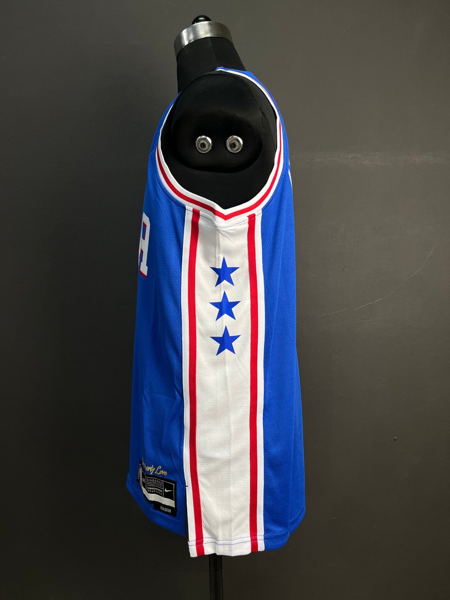 GEORGE 8 Blue Philadelphia 76ers Heat Pressed Edition NBA Jersey