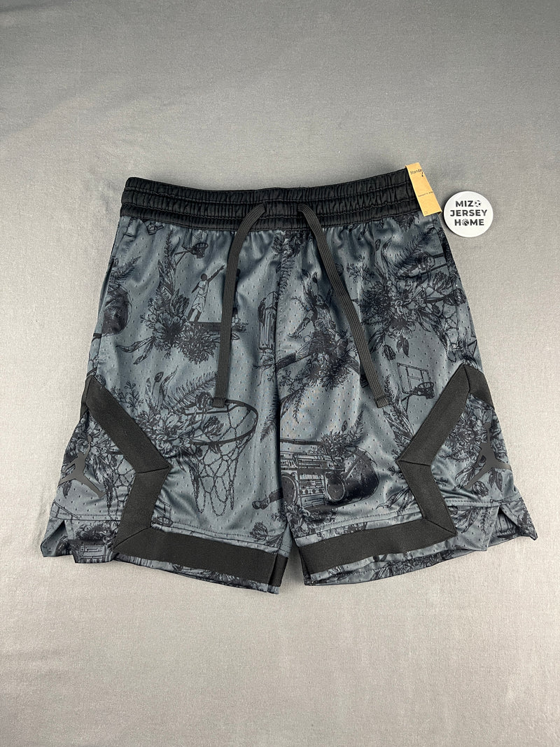 Jordan Black Floral Diamond Shorts