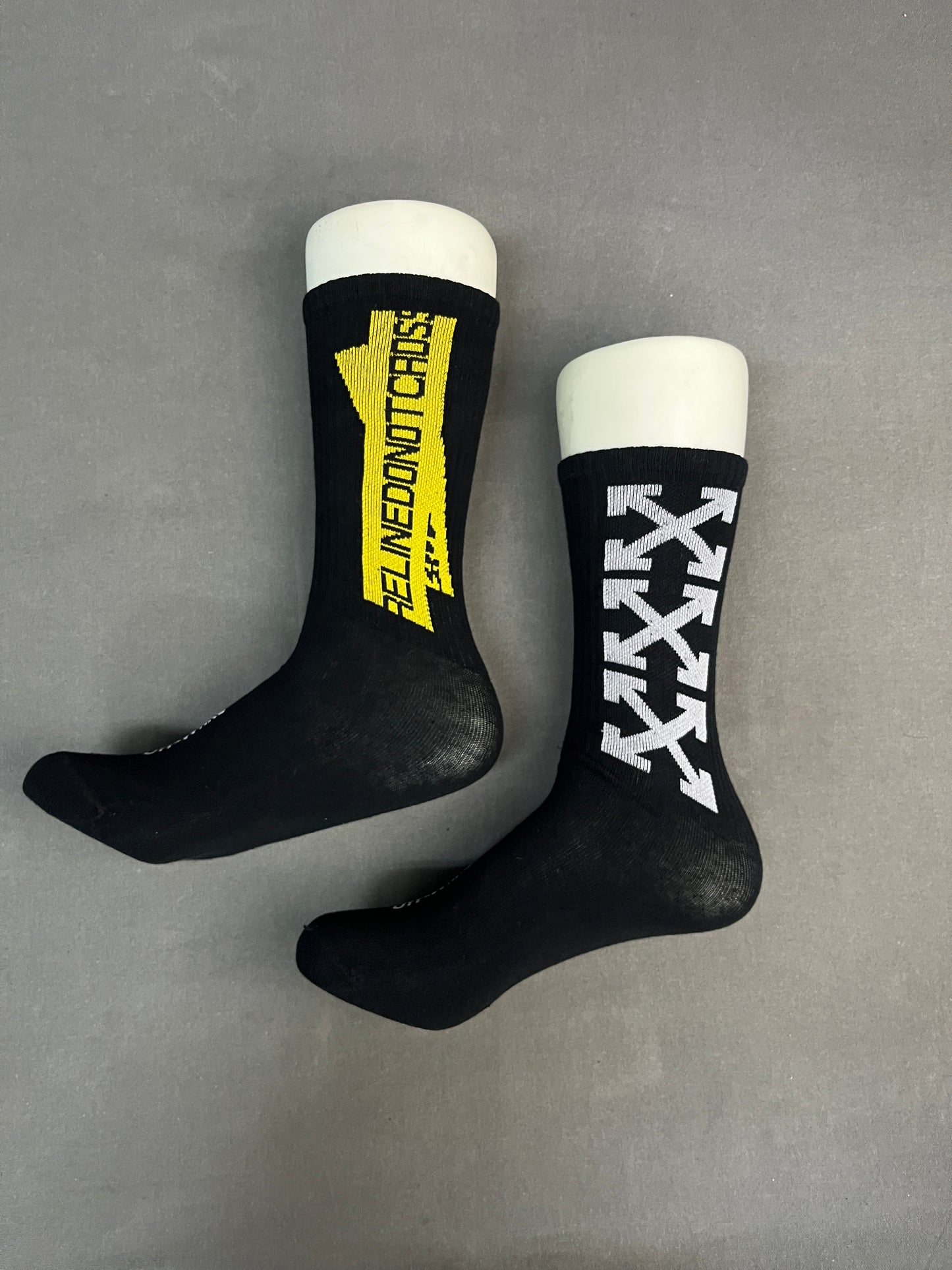 OFF-WHITE Firetape Black Crew Socks