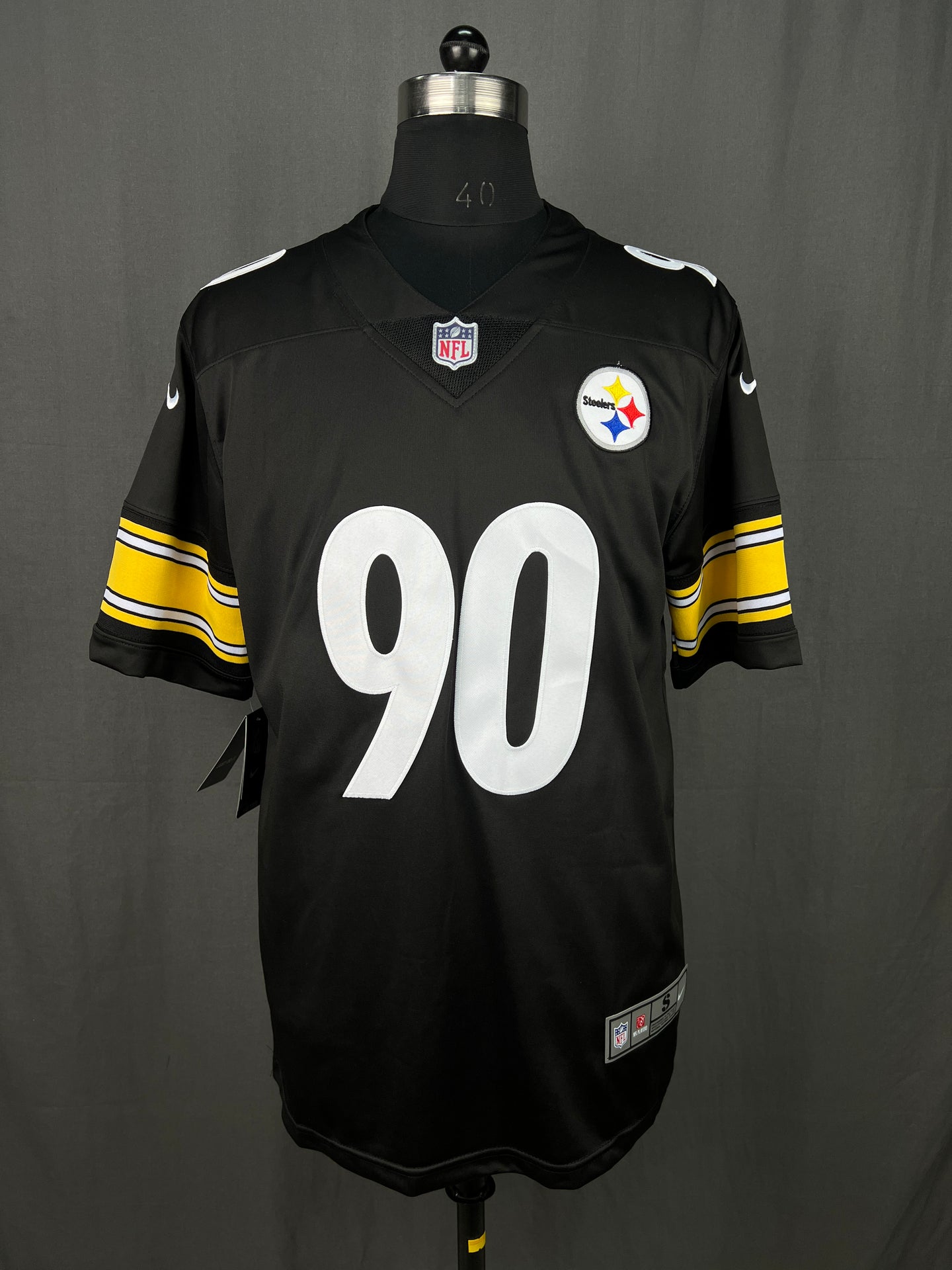 WATT 90 Black Steelers Home NFL Jersey