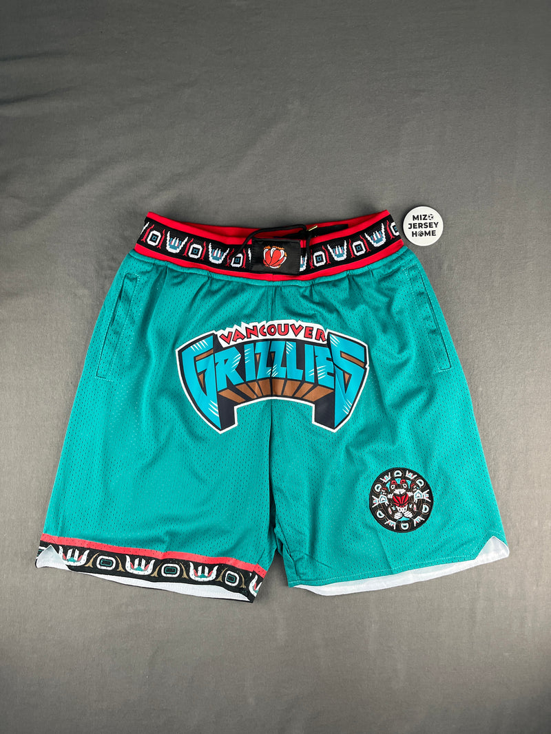 Memphis Grizzlies Shorts Green Shorts Full Embroidery