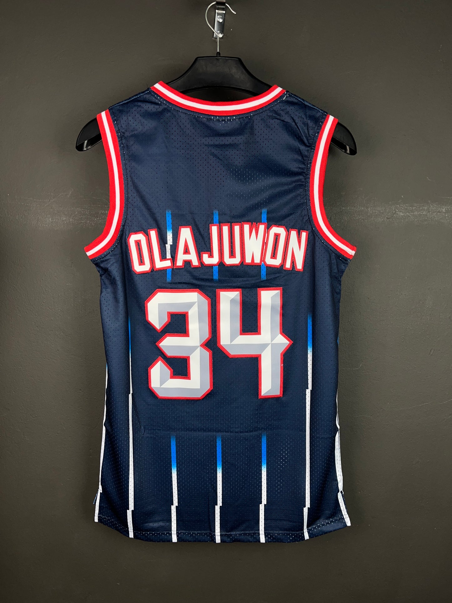 OLAJUWON 34 Dark Blue Houston Rockets NBA Jersey