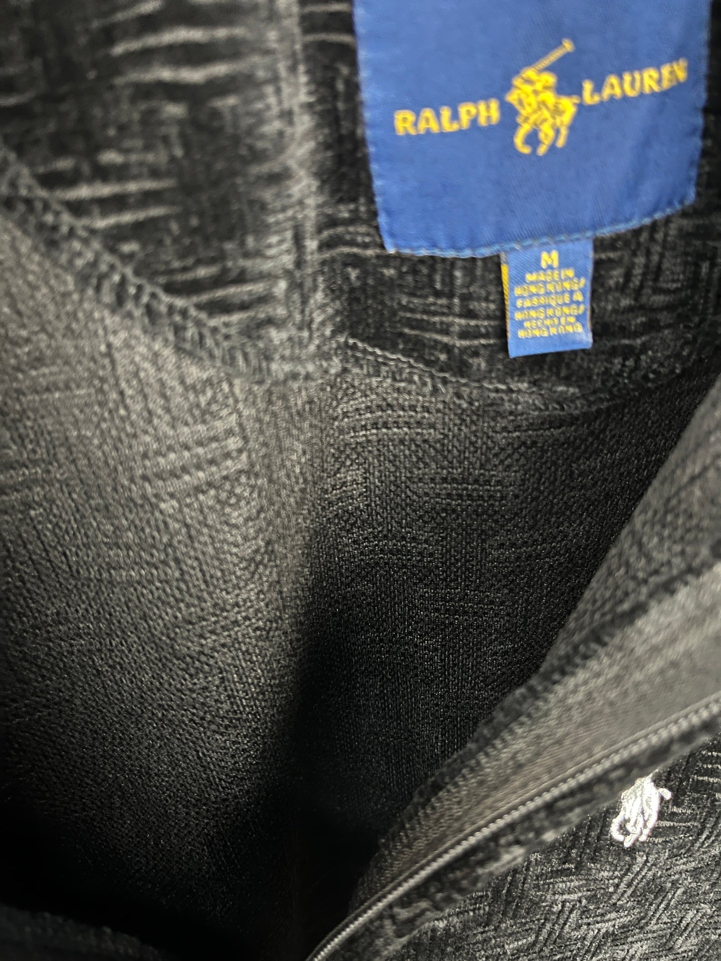 Ralph Lauren Half Zip-up Velvet Sweater Black