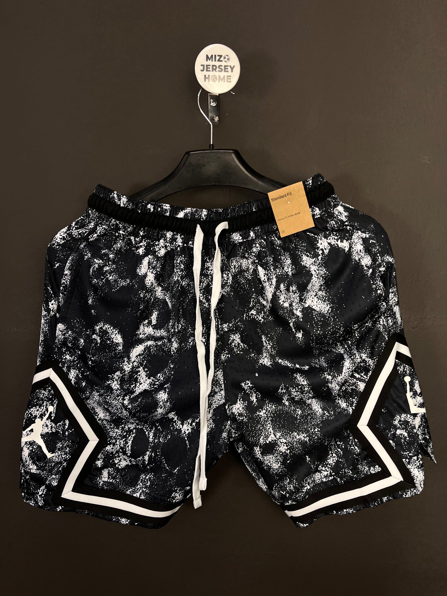 Jordan Black & White Marble Diamond Shorts