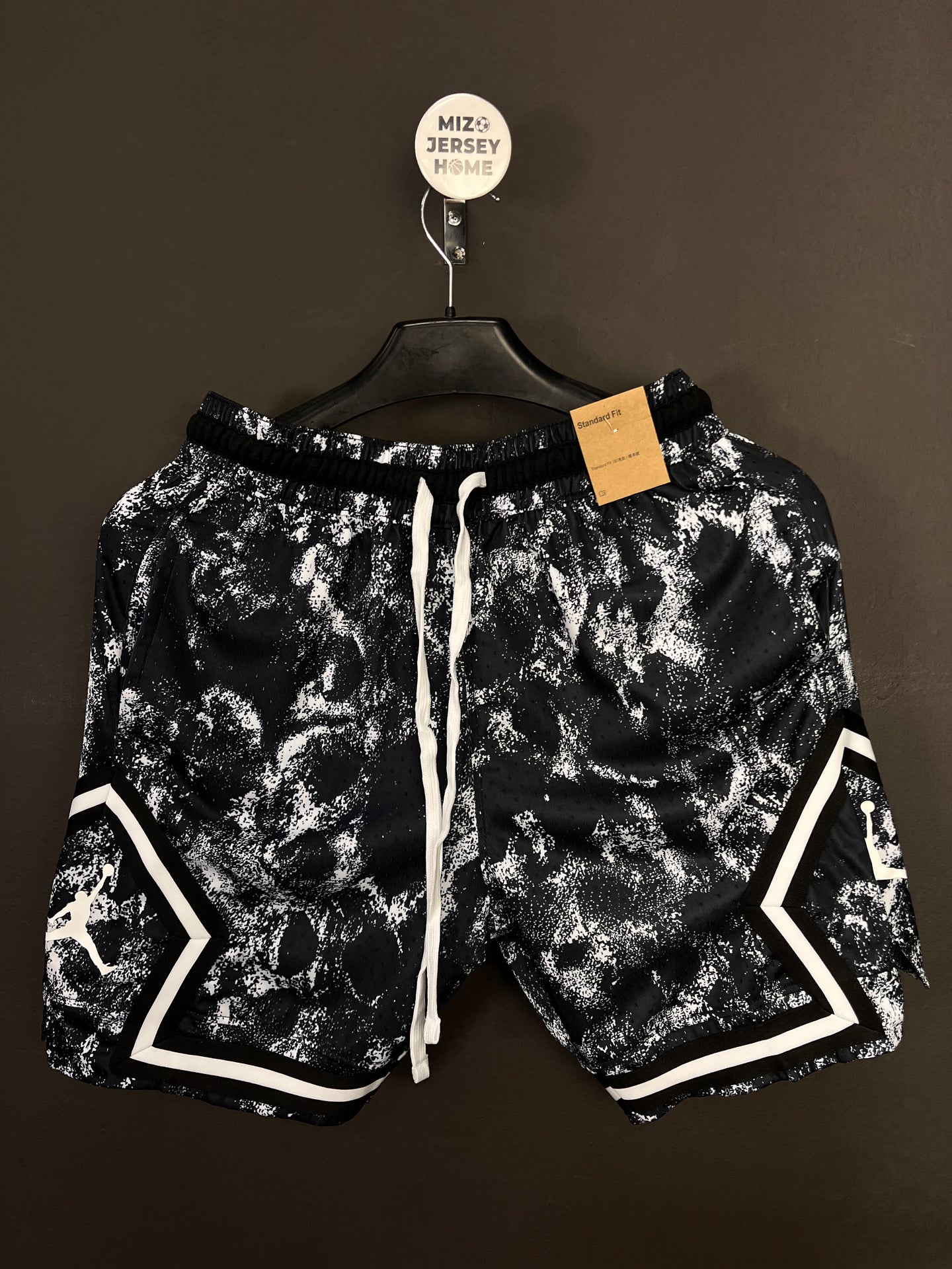 Jordan Black & White Marble Diamond Shorts