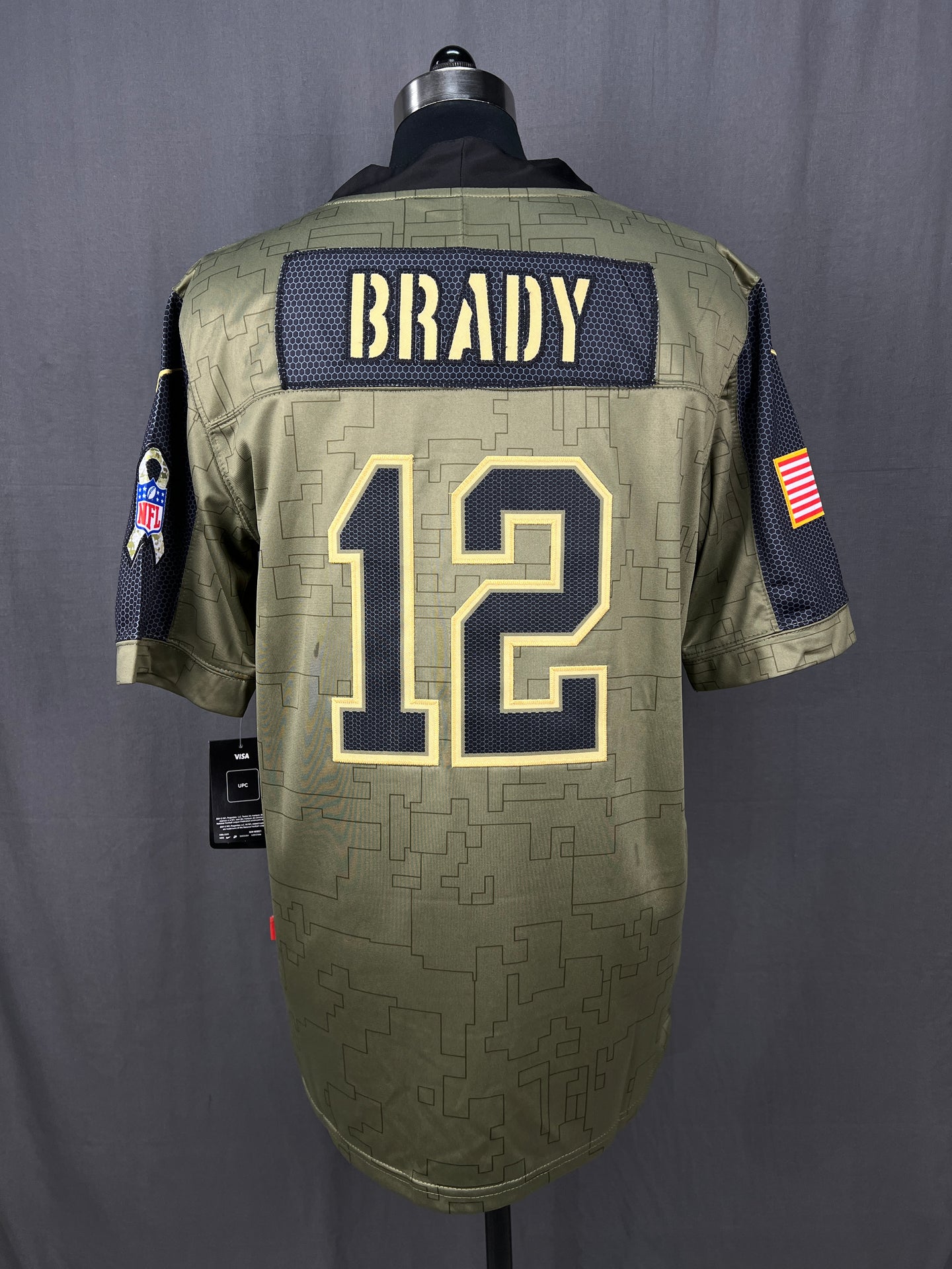 BRADY 12 Olive Green Tampa Bay Buccaneers NFL Jersey