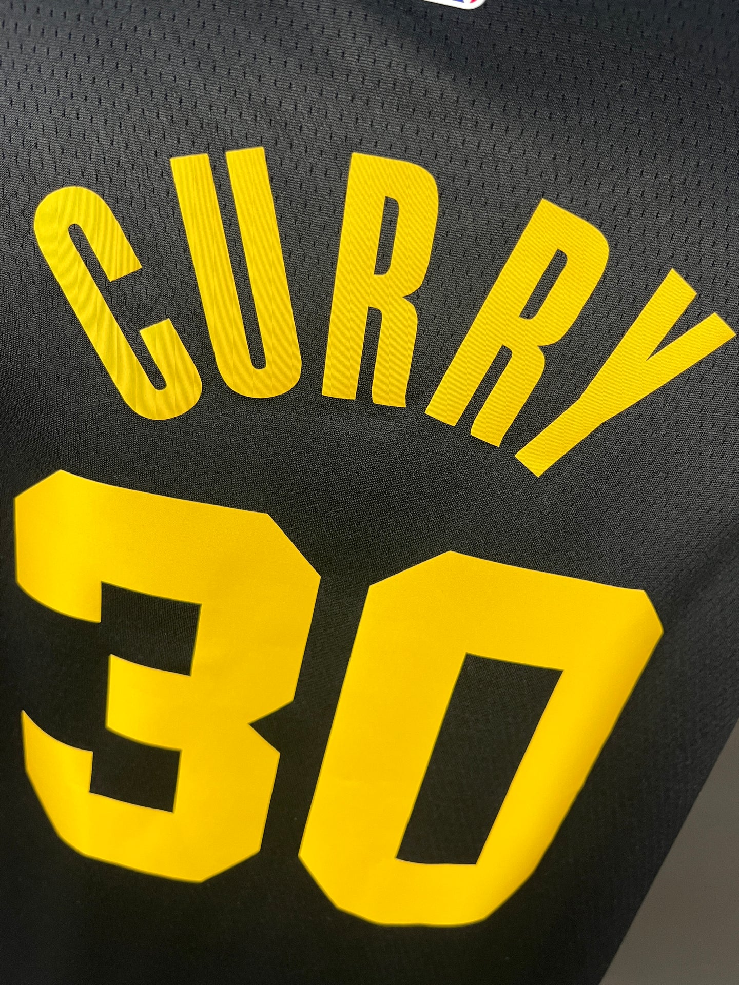 CURRY 30 Black Golden State Warriors Heat Pressed Edition NBA Jersey