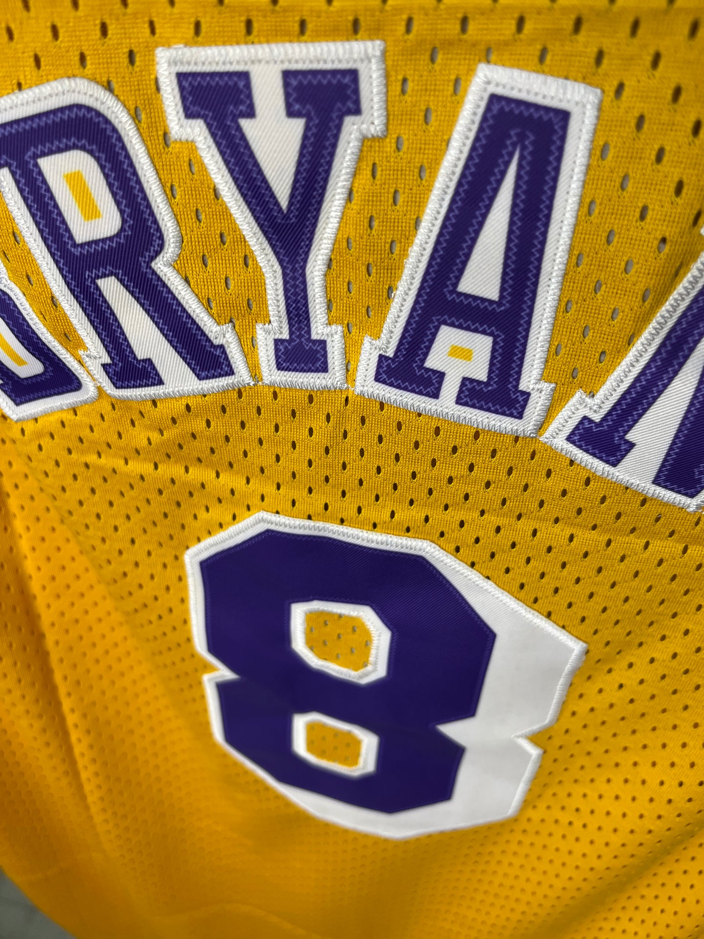 Bryant 8 Yellow Lakers NBA Jersey