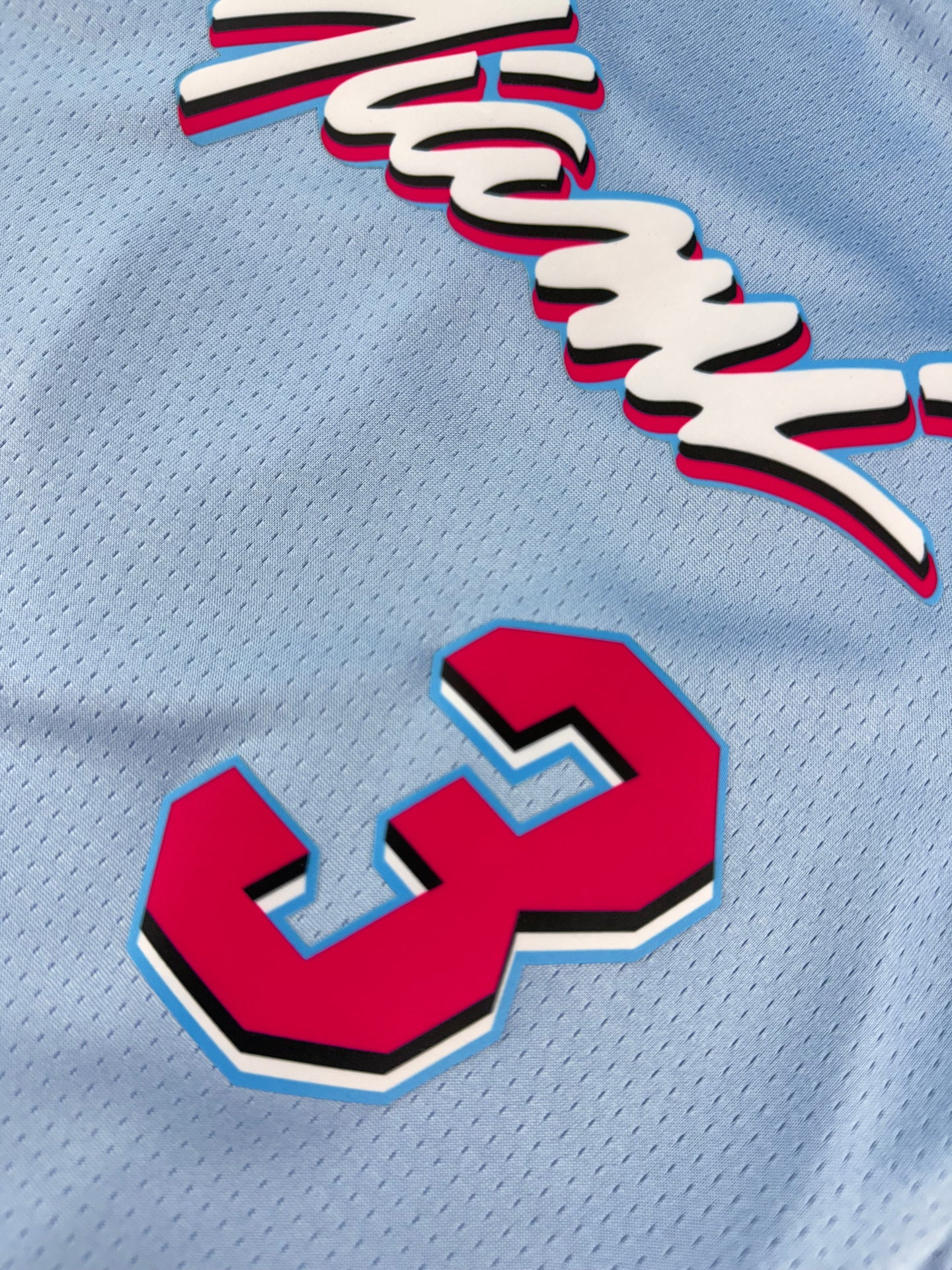 WADE 3 Blue Miami Heat Heat Pressed Edition NBA Kids Jersey