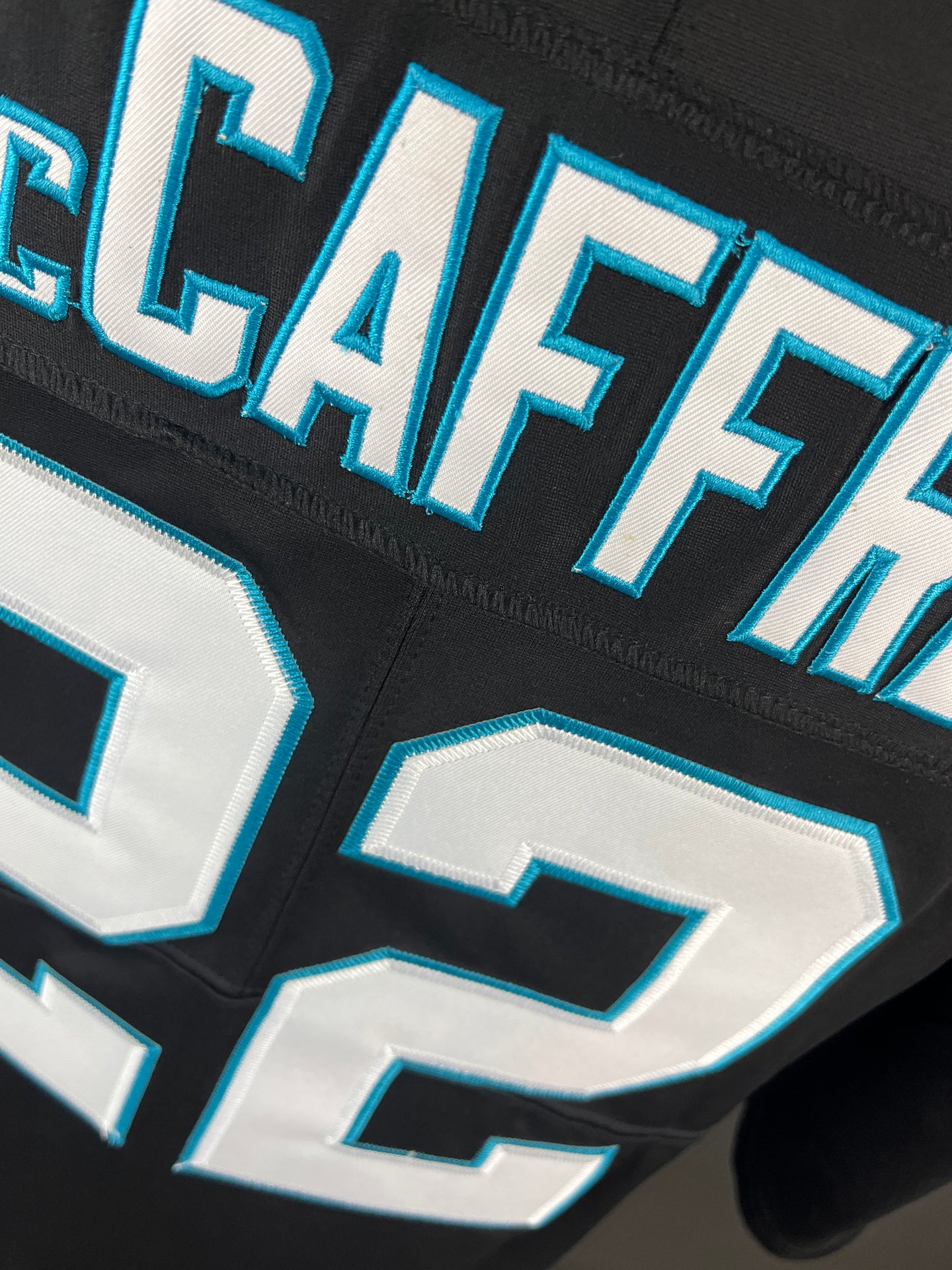 McCAFFREY 22 Black Carolina Panthers NFL Jersey