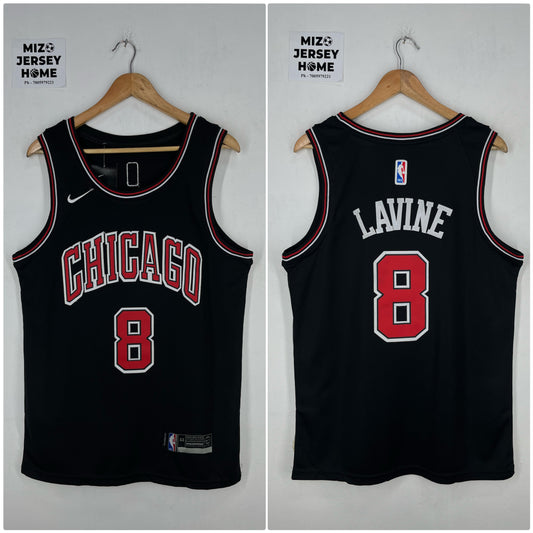 LAVINE 8 Black Chicago Bulls NBA Jersey