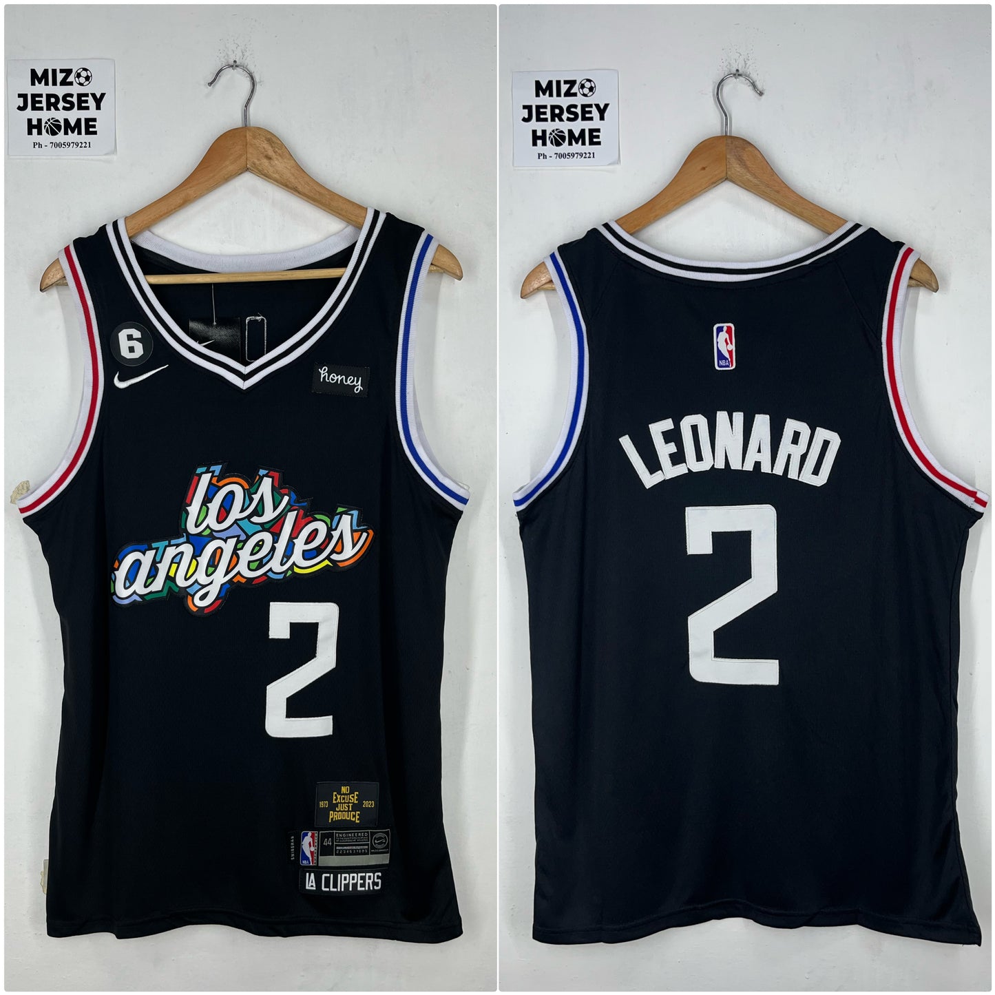 LEONARD 2 Black Los Angeles Clippers NBA Jersey