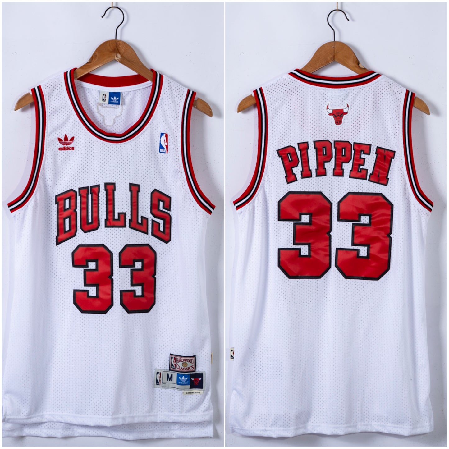 PIPPEN 33 White Chicago Bulls NBA Jersey