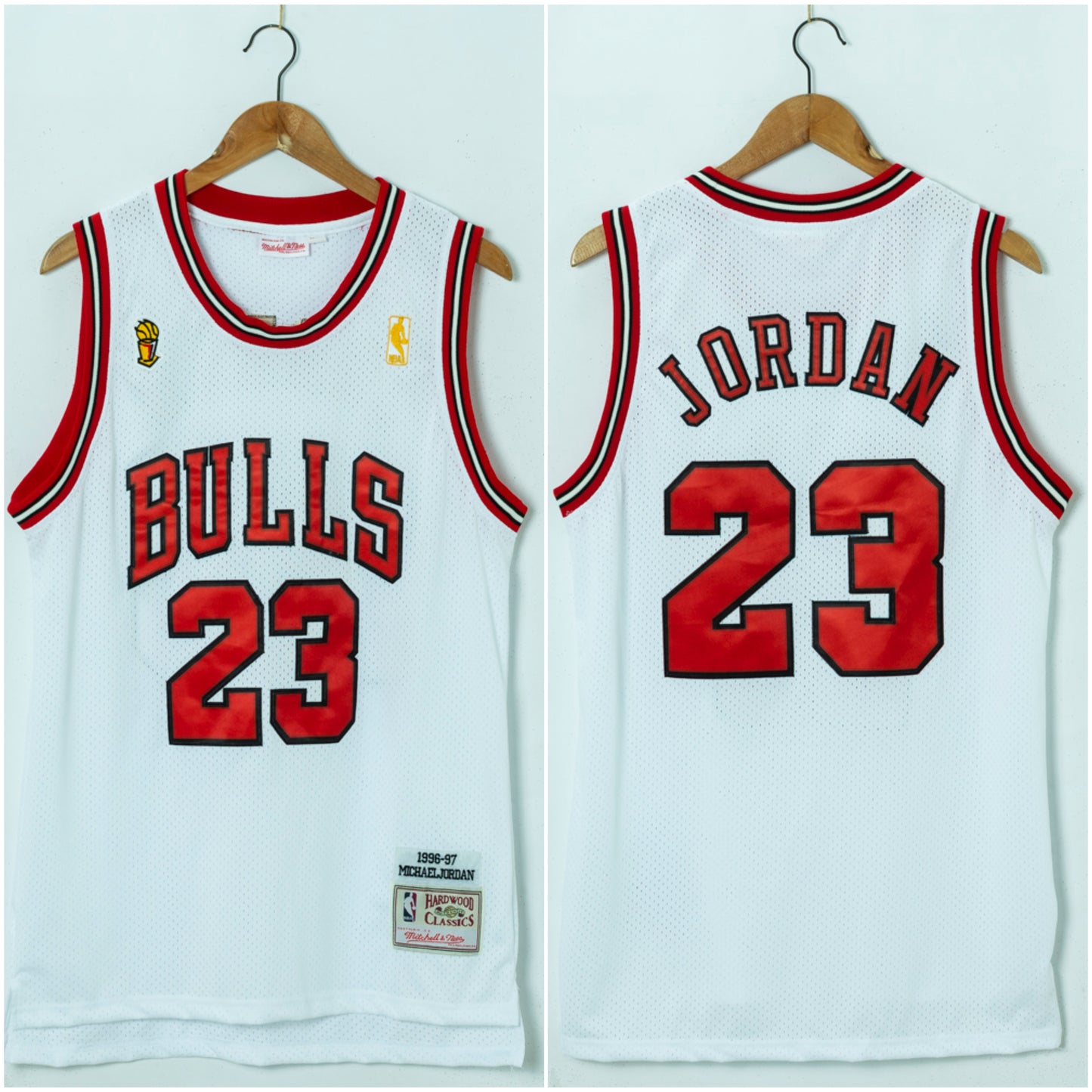 JORDAN 23 White Chicago Bulls NBA jersey