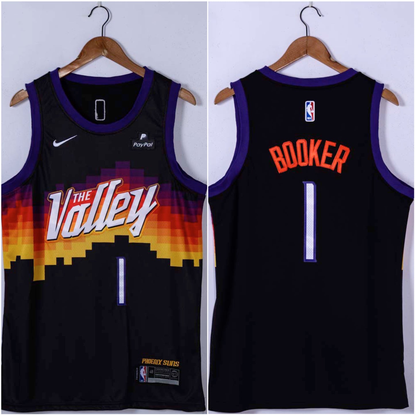 BOOKER 1 Black The Valley Phoenix Suns NBA Jersey