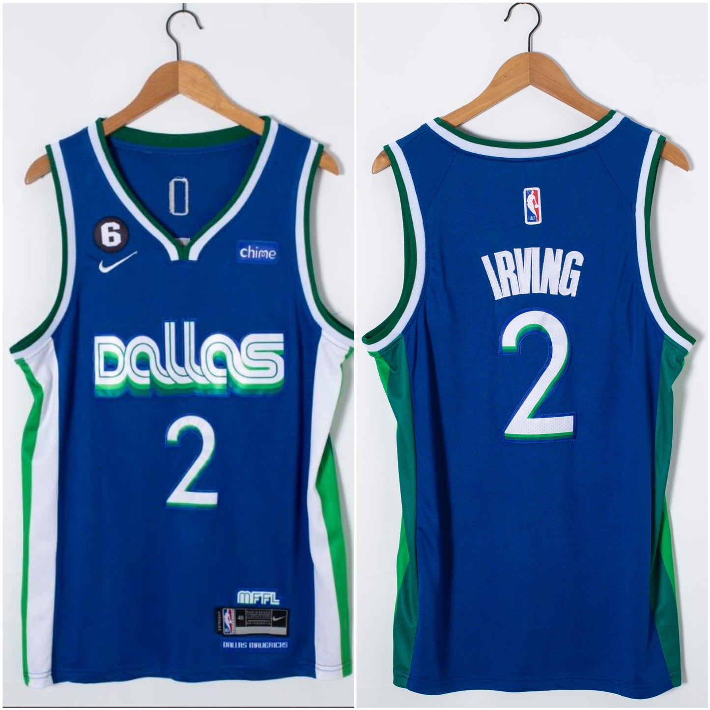 KYRIE IRVING 2 Green & Blue Dallas Mavericks NBA Jersey