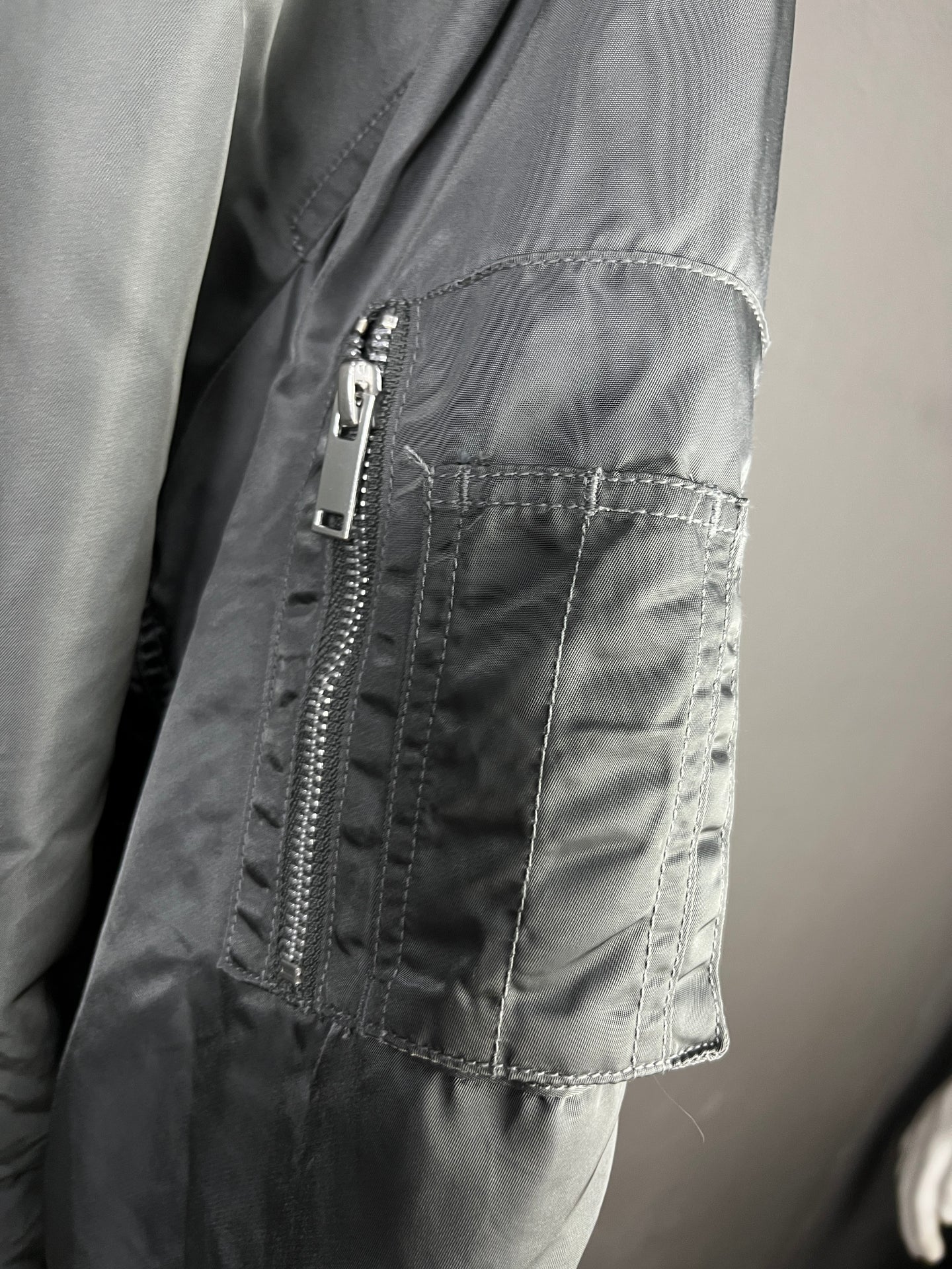 Musinsa Standard Oversized MA-1 Bomber Black Jacket (Size-M)
