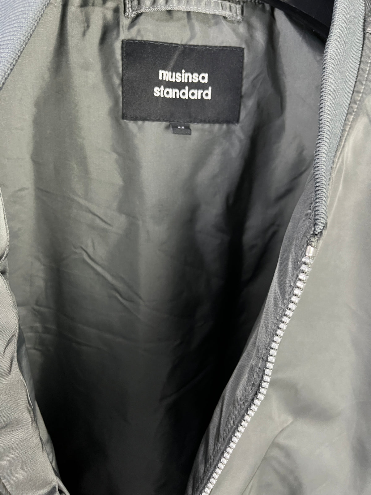 Musinsa Standard Oversized MA-1 Bomber Black Jacket (Size-M)