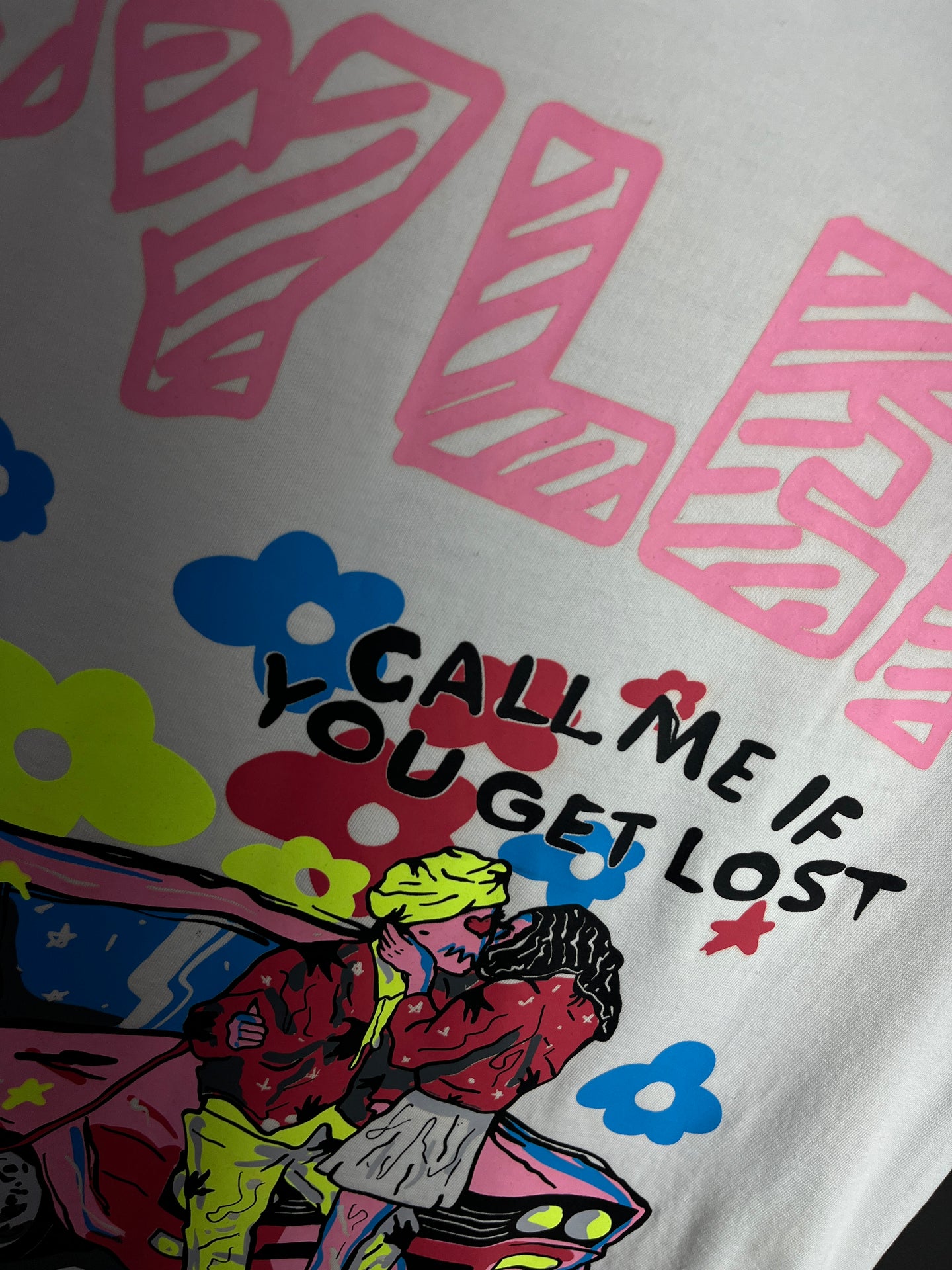 Tyler "Call Me If You Get Lost" Round Neck White T-Shirt (Size-M)