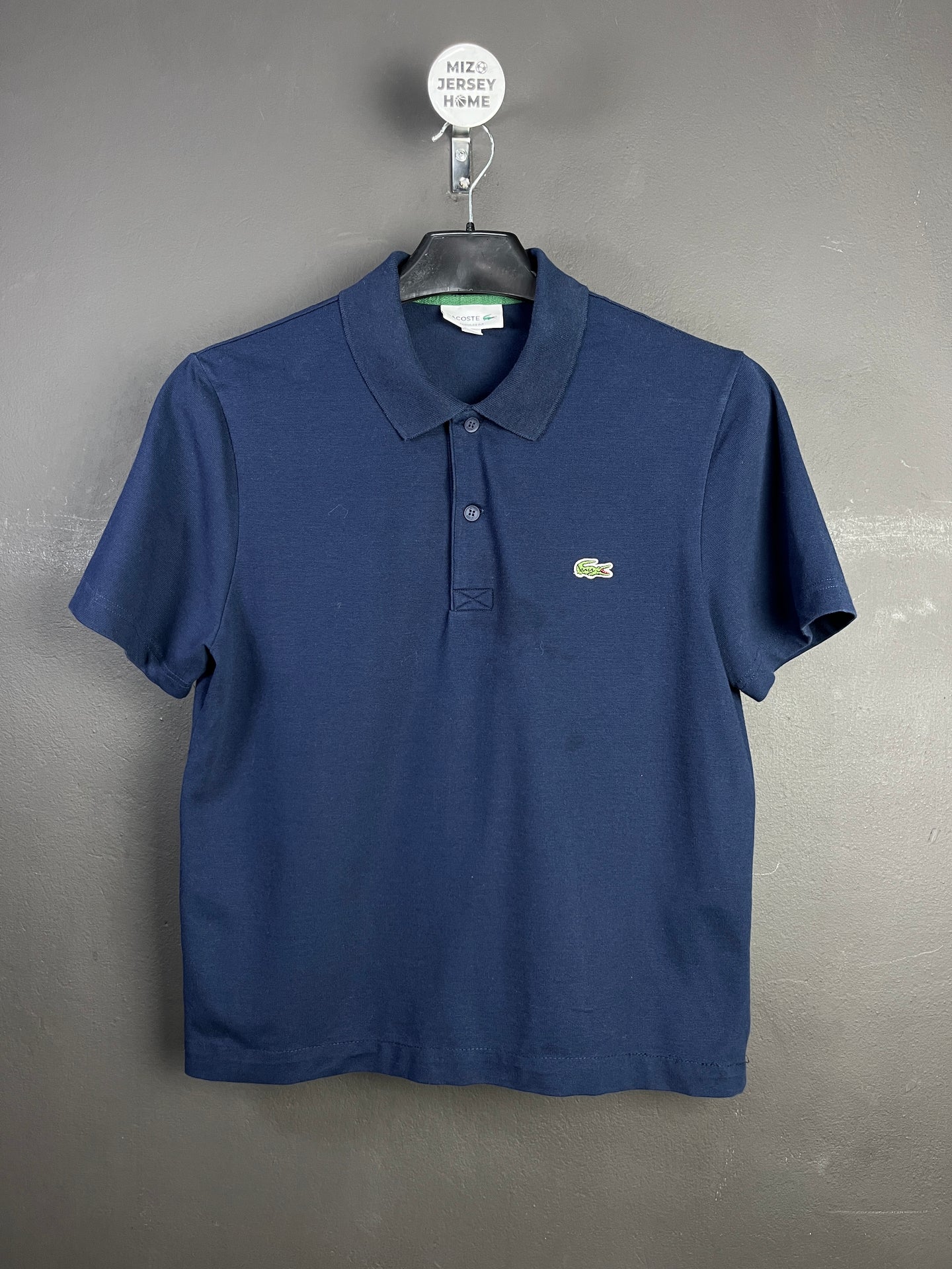 Lacoste Navy Regular Polo Shirt (Size-M)