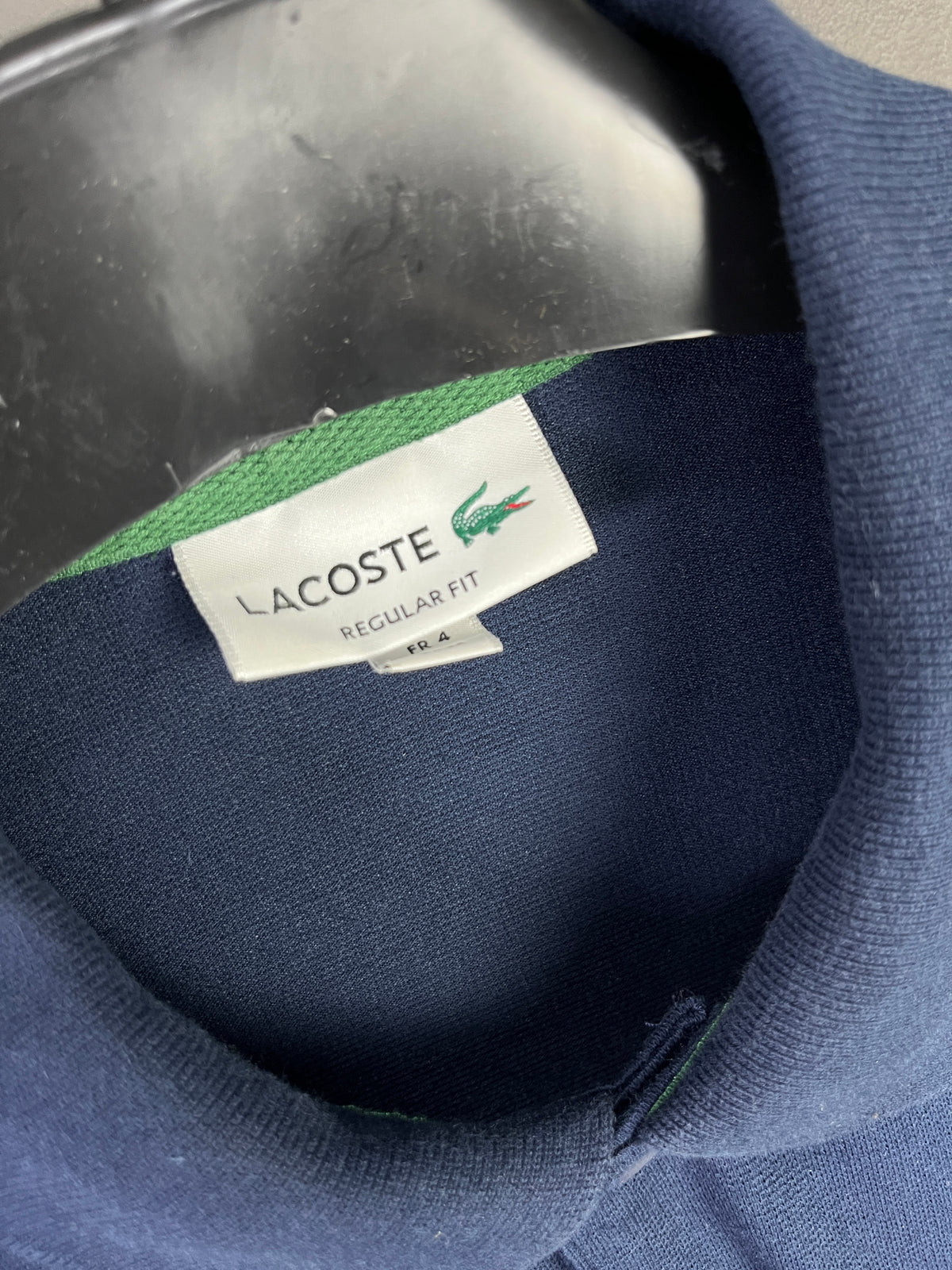 Lacoste Navy Regular Polo Shirt (Size-M)
