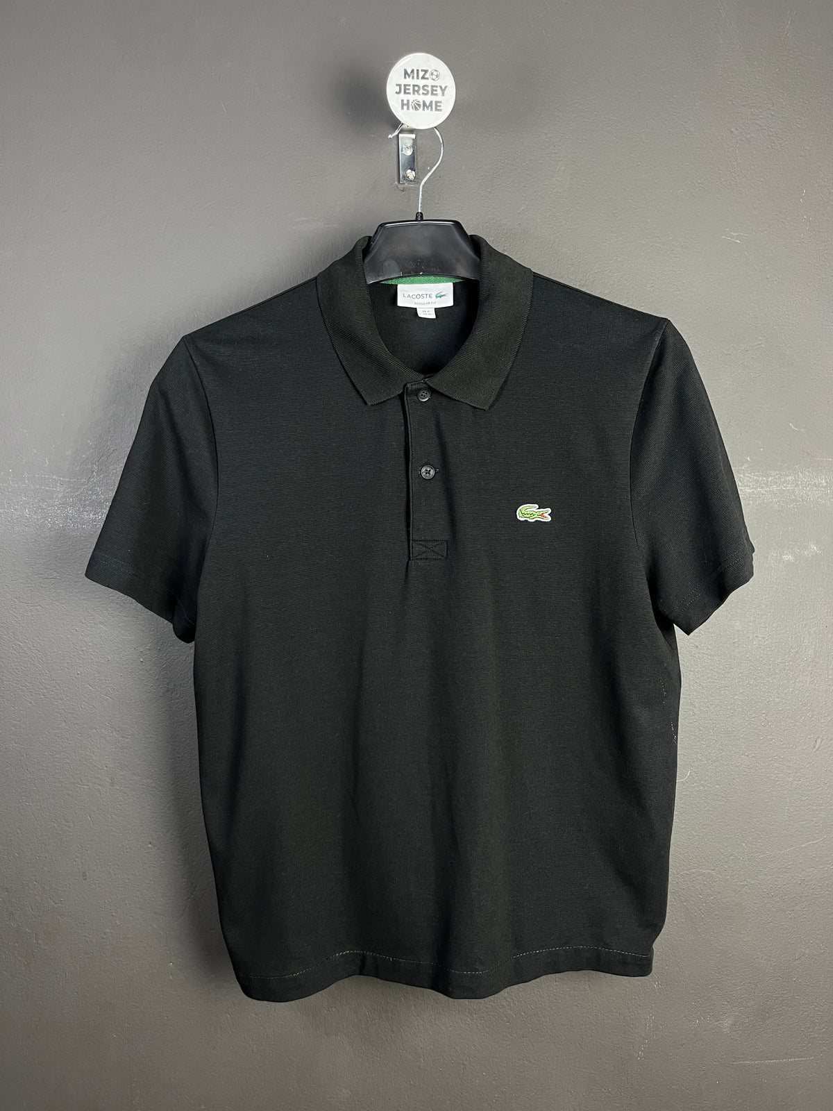 Lacoste Black Regular Polo Shirt (Size-M)