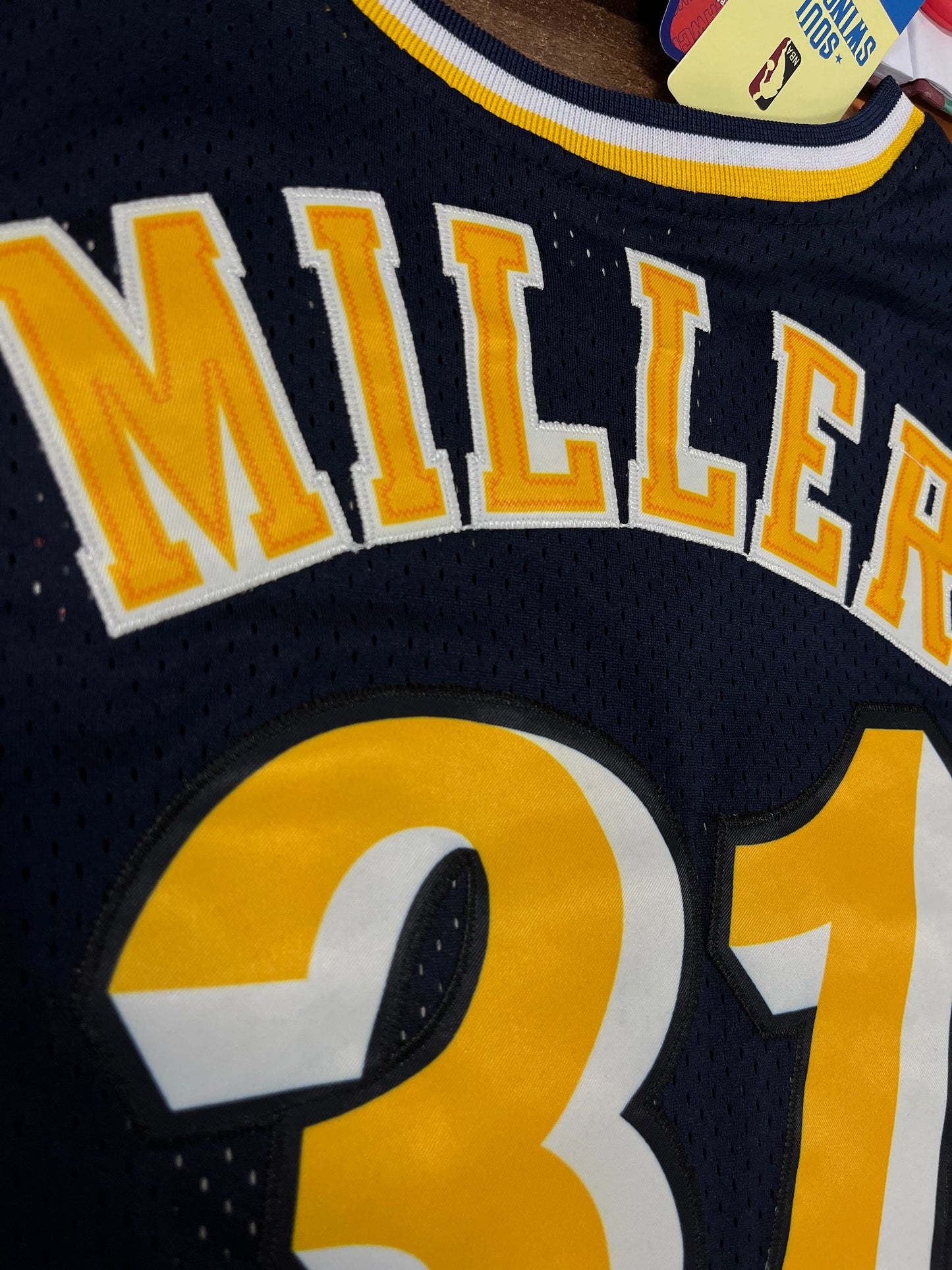 MILLER 31 Black Indiana Pacers NBA Jersey