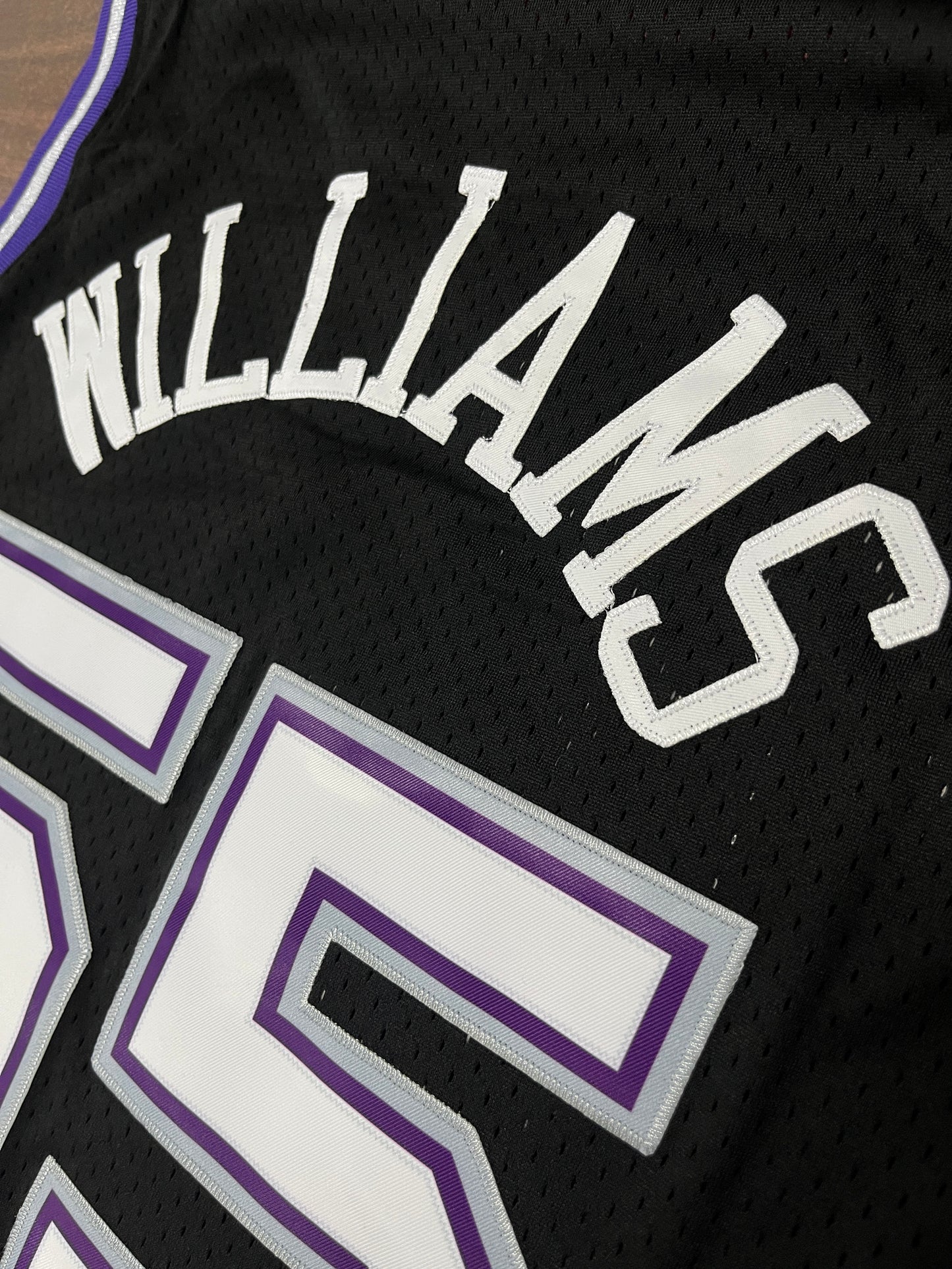 WILLIAMS 55 Black Sacramento Kings NBA Jersey