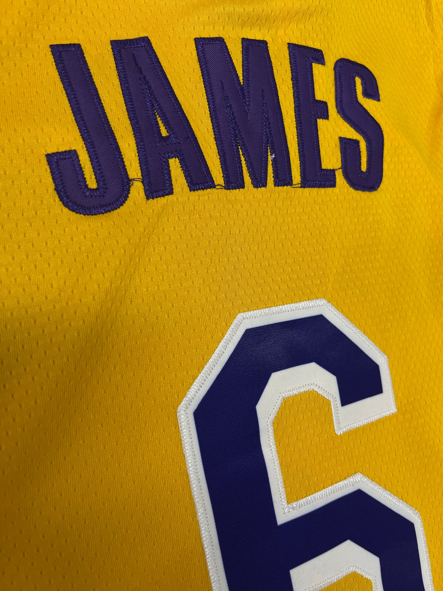 JAMES 6 Yellow Los Angeles Lakers NBA Jersey