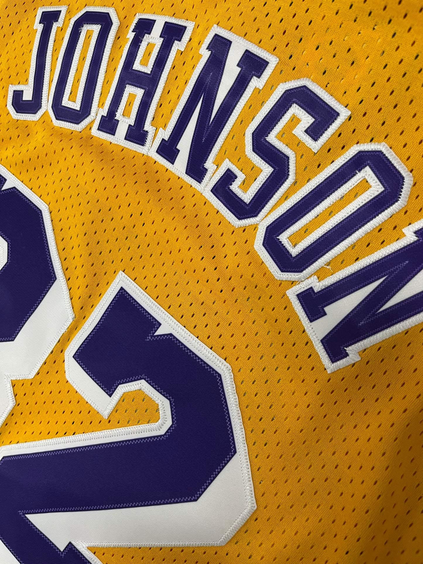 JOHNSON 32 Yellow Los Angeles Lakers NBA Jersey