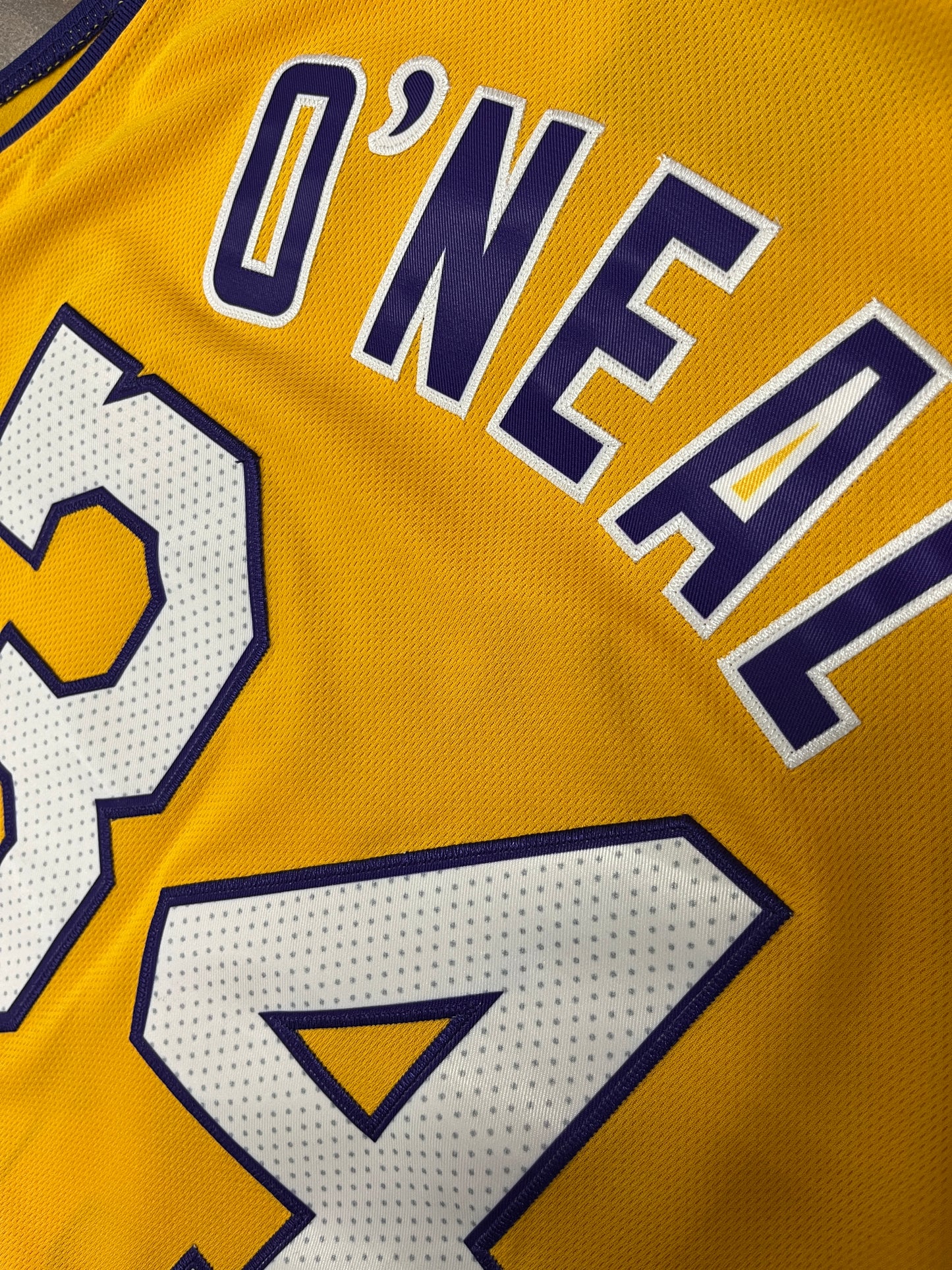 O'NEAL 34 Yellow Los Angeles Lakers NBA Jersey