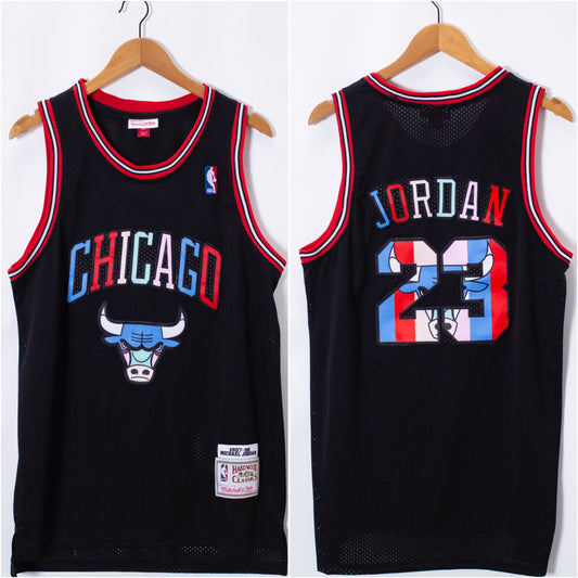 JORDAN 23 Black Red Blue NBA Jersey