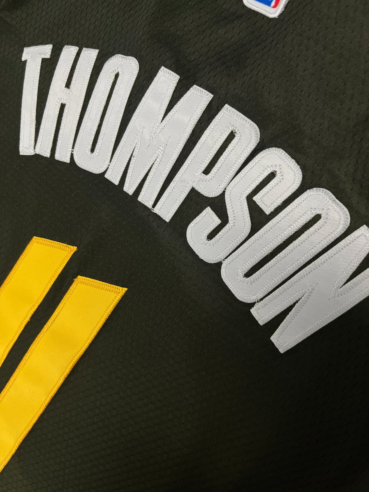 THOMPSON 11 Black & Yellow Golden State Warriors NBA Jersey