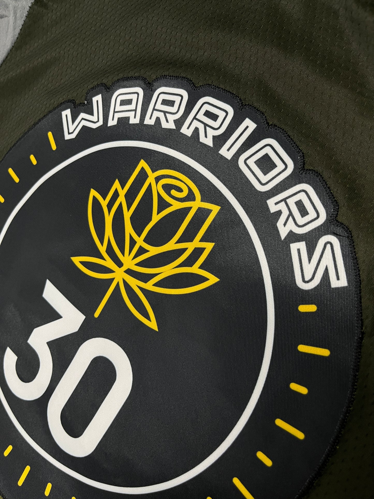 CURRY 30 Black & Yellow Golden State Warriors NBA Jersey