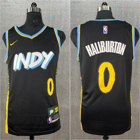 Haliburton 0 Indiana Pacers NBA Jersey