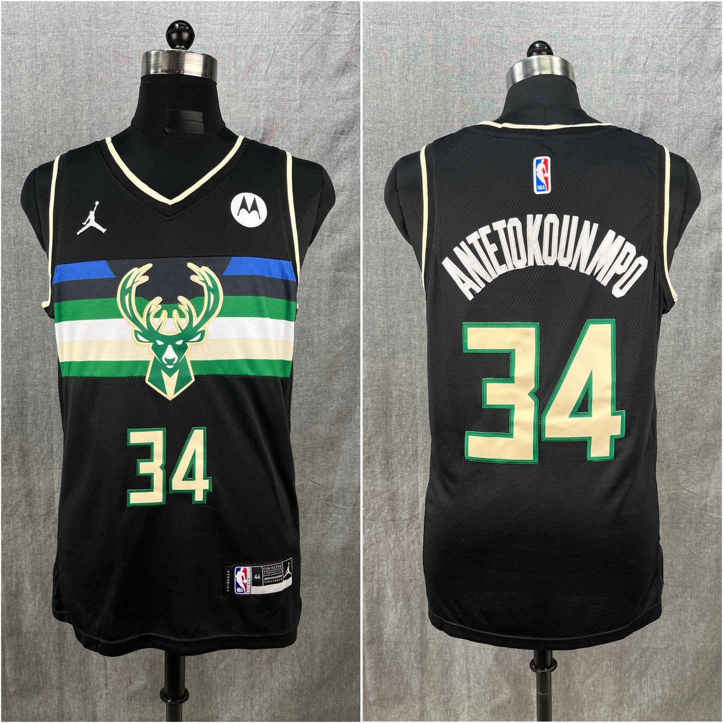 Giannis Antetokounmpo 34 Jordan Milwaukee Bucks Swingman Statement Jersey