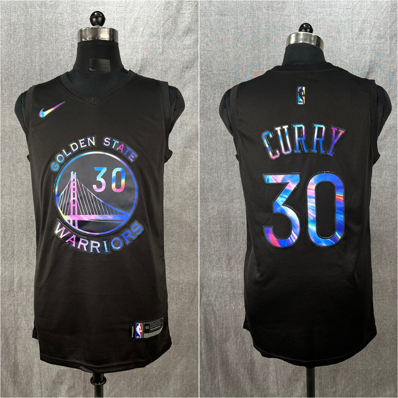 CURRY 30 Black & Purple Golden State Warriors NBA Jersey