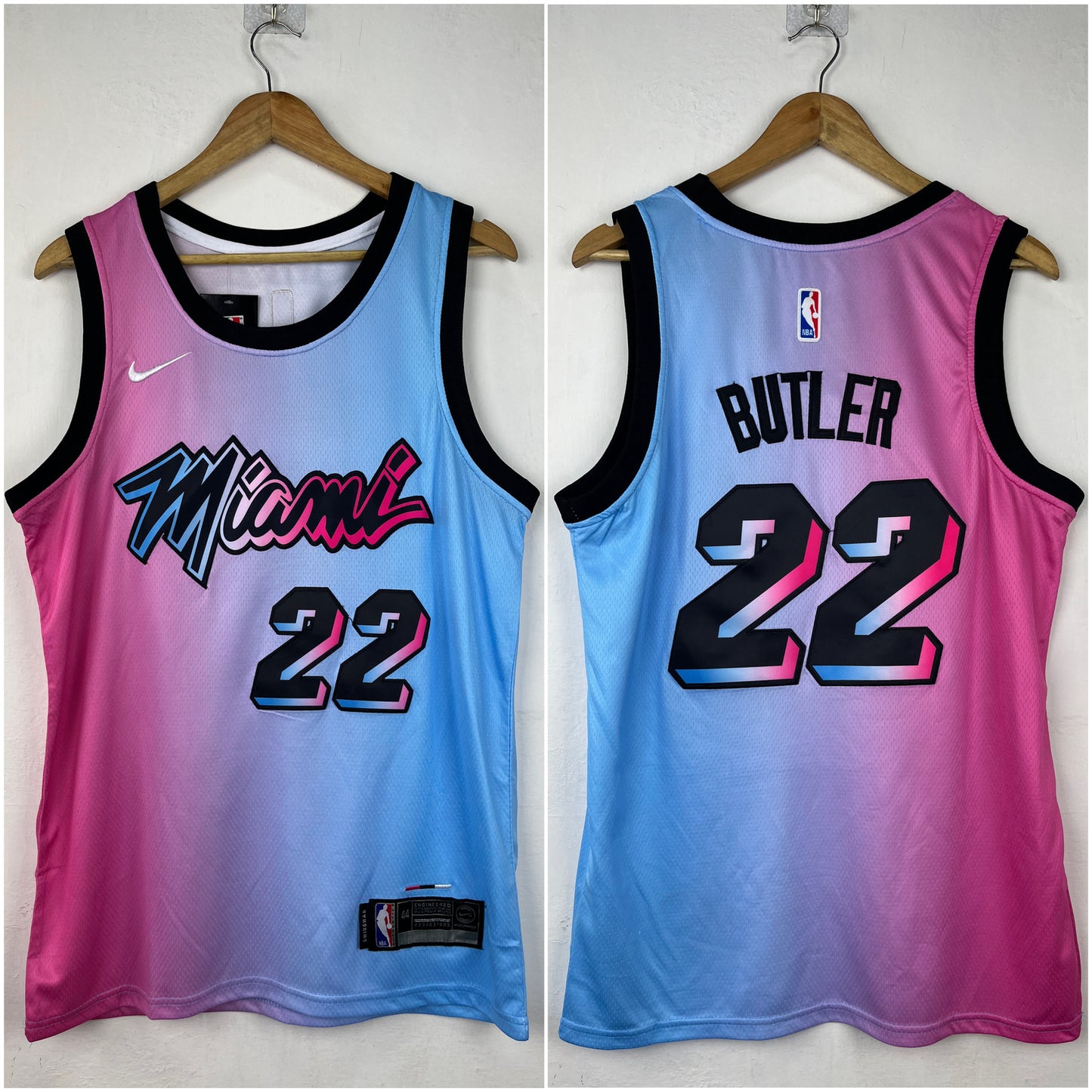 BUTLER 22 Pink & Blue Miami Heat NBA Jersey