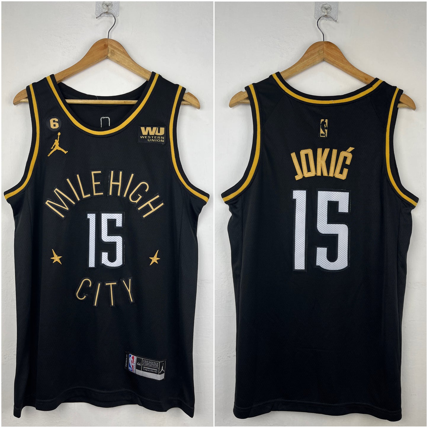 JOKIC 15 Black Mile High City Denver Nuggets NBA Jersey