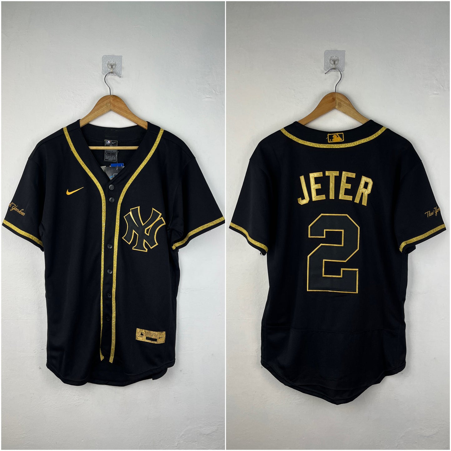 JETER 2 New York Yankees Black & Gold MLB Jersey