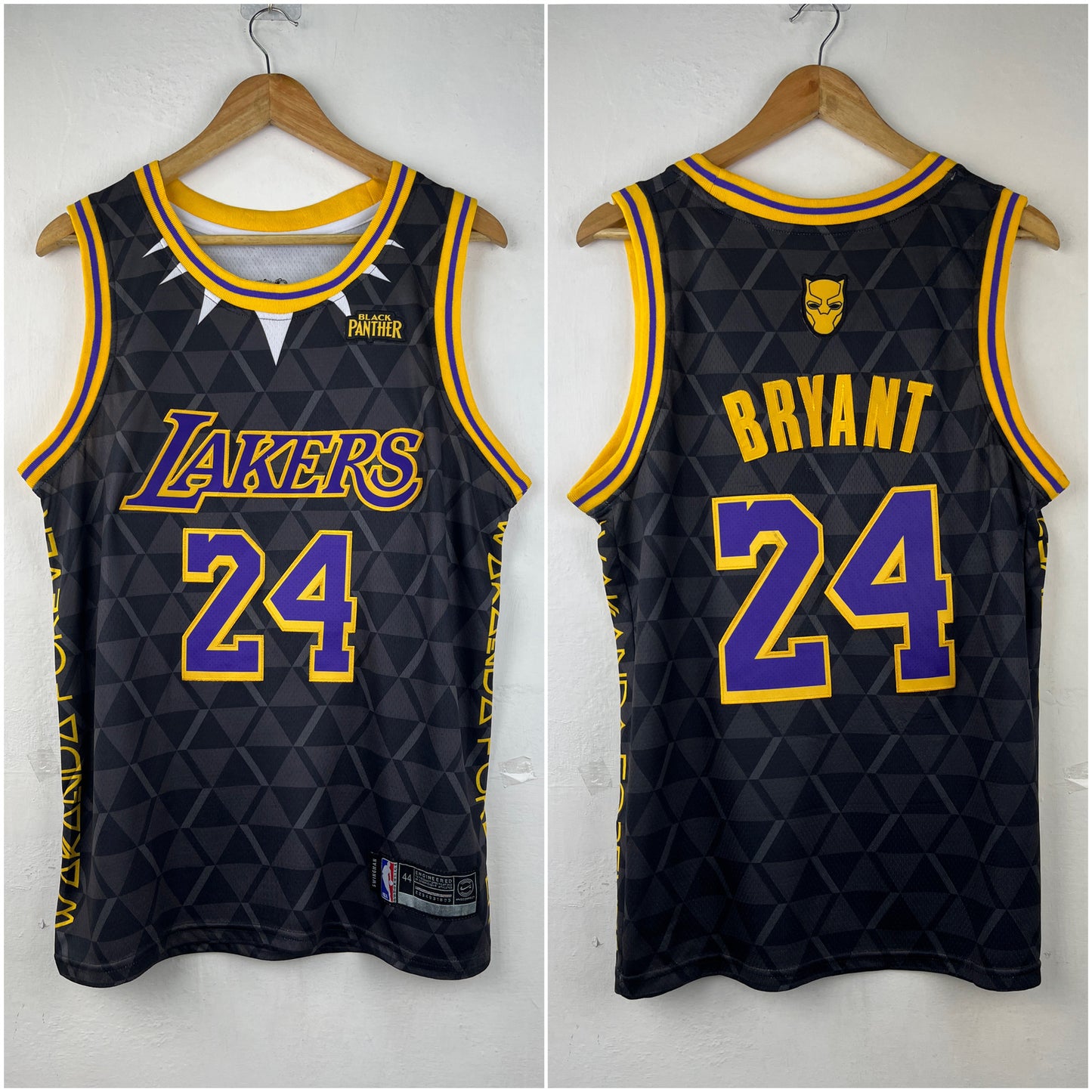 BRYANT X BLACK PANTHER 24 Los Angeles Lakers NBA Jersey