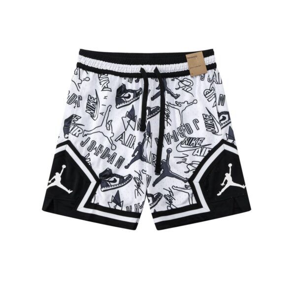 Jordan Graffiti Print Basketball White Diamond Shorts